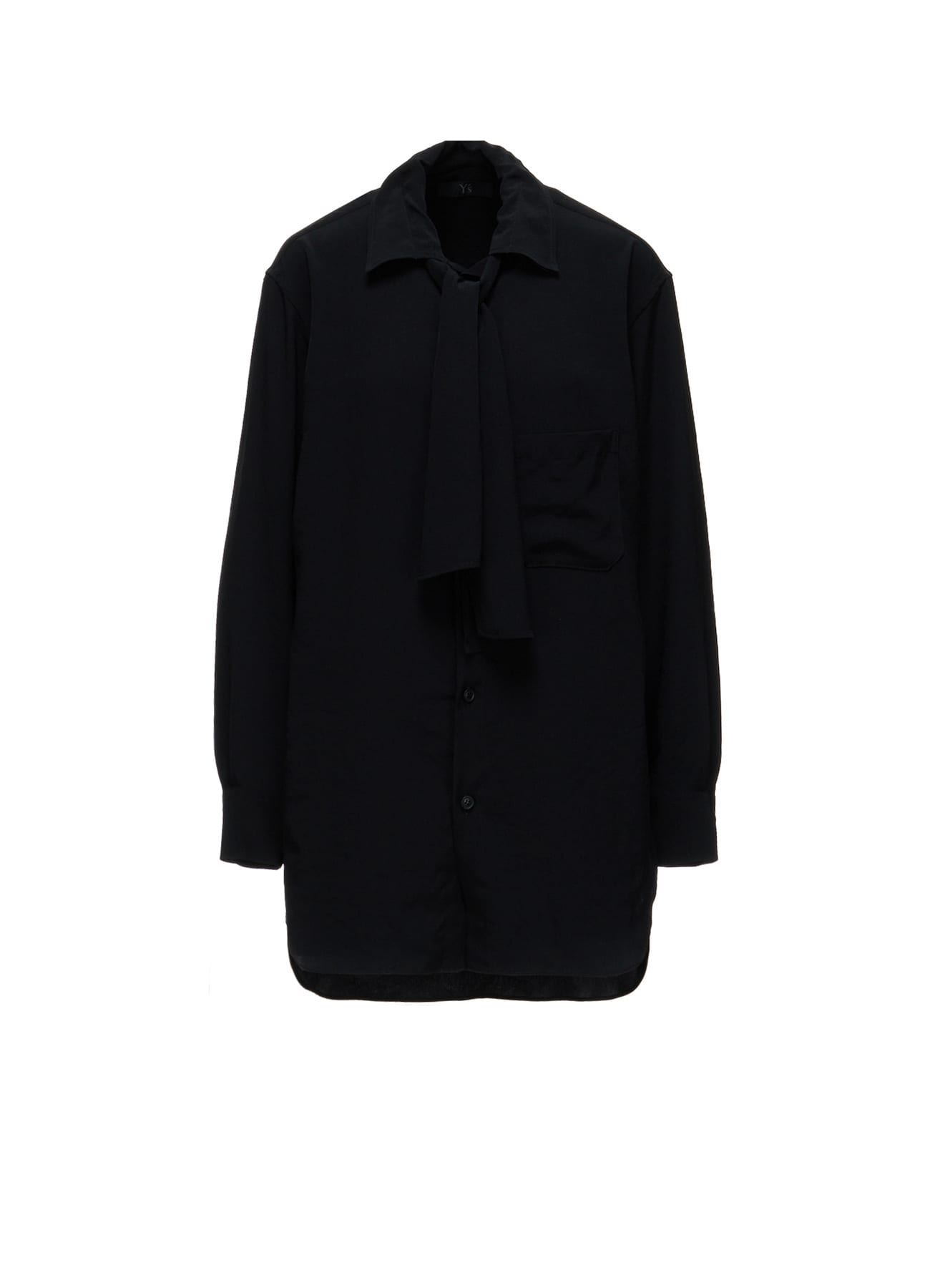 Y's OCCASION - TA/PE CREPE DE CHINE BOW-TIE BLOUSE