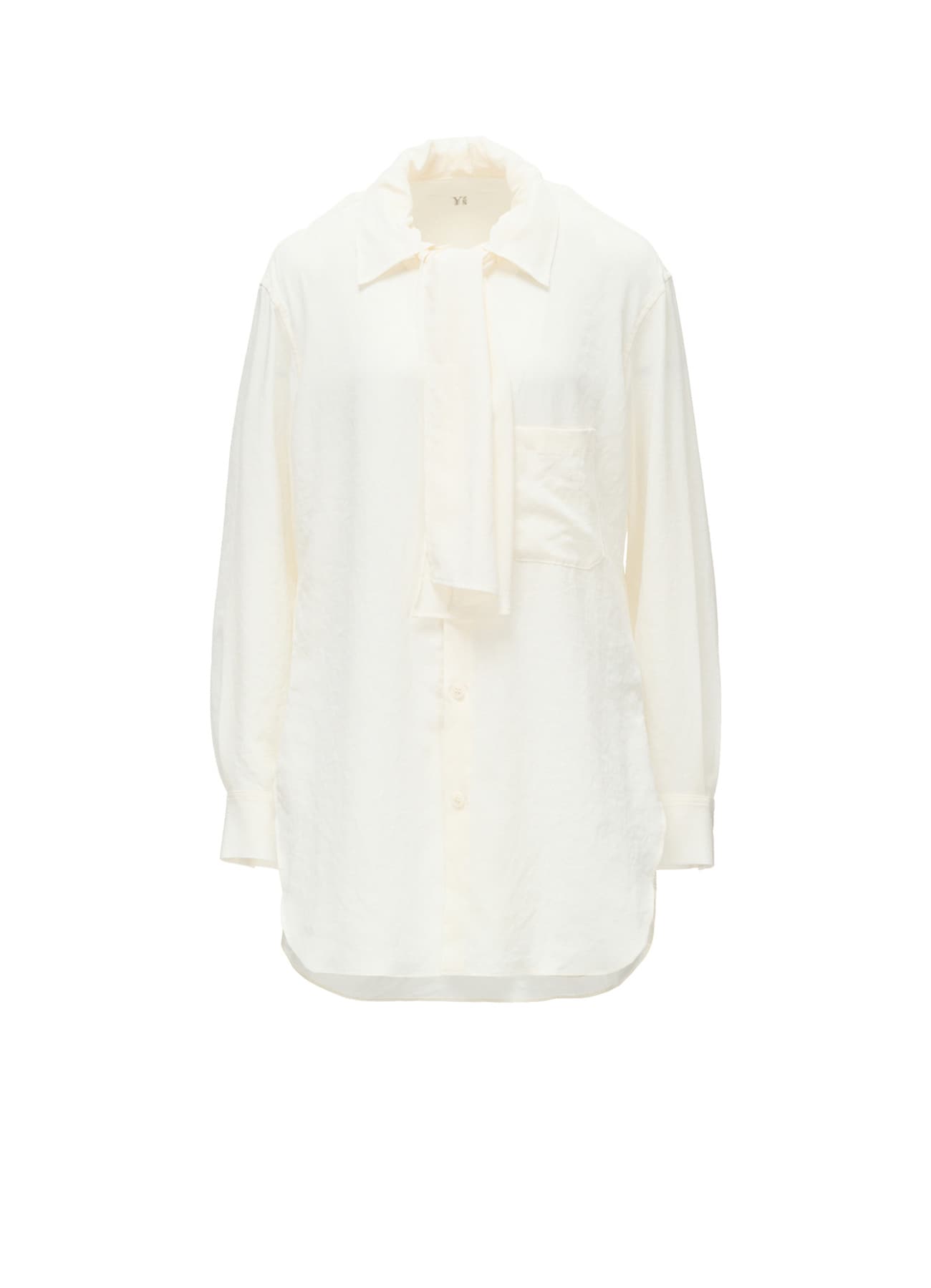 Y's OCCASION - TA/PE CREPE DE CHINE BOW-TIE BLOUSE