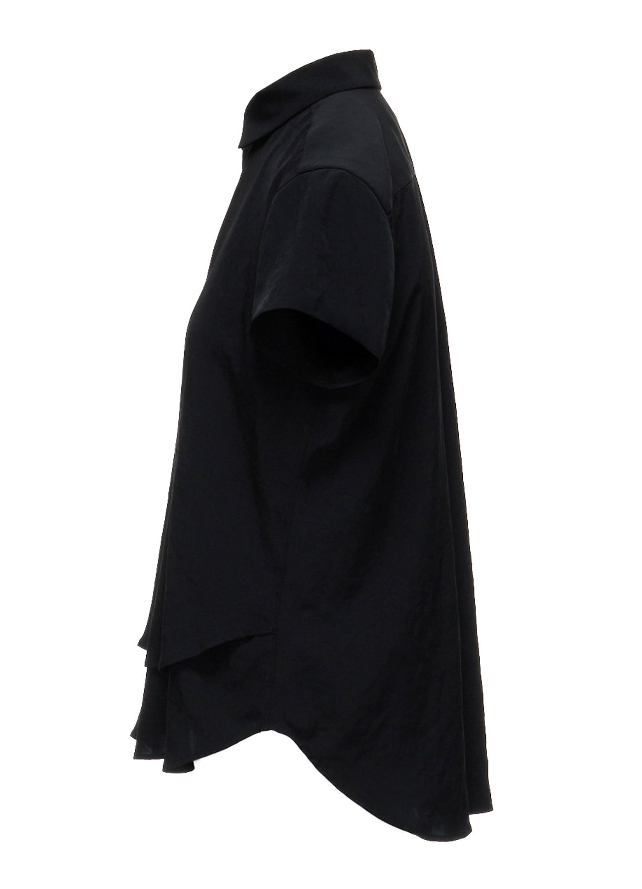 Y's OCCASION - TA/PE CREPE DE CHINE SHORT-SLEEVE BLOUSE