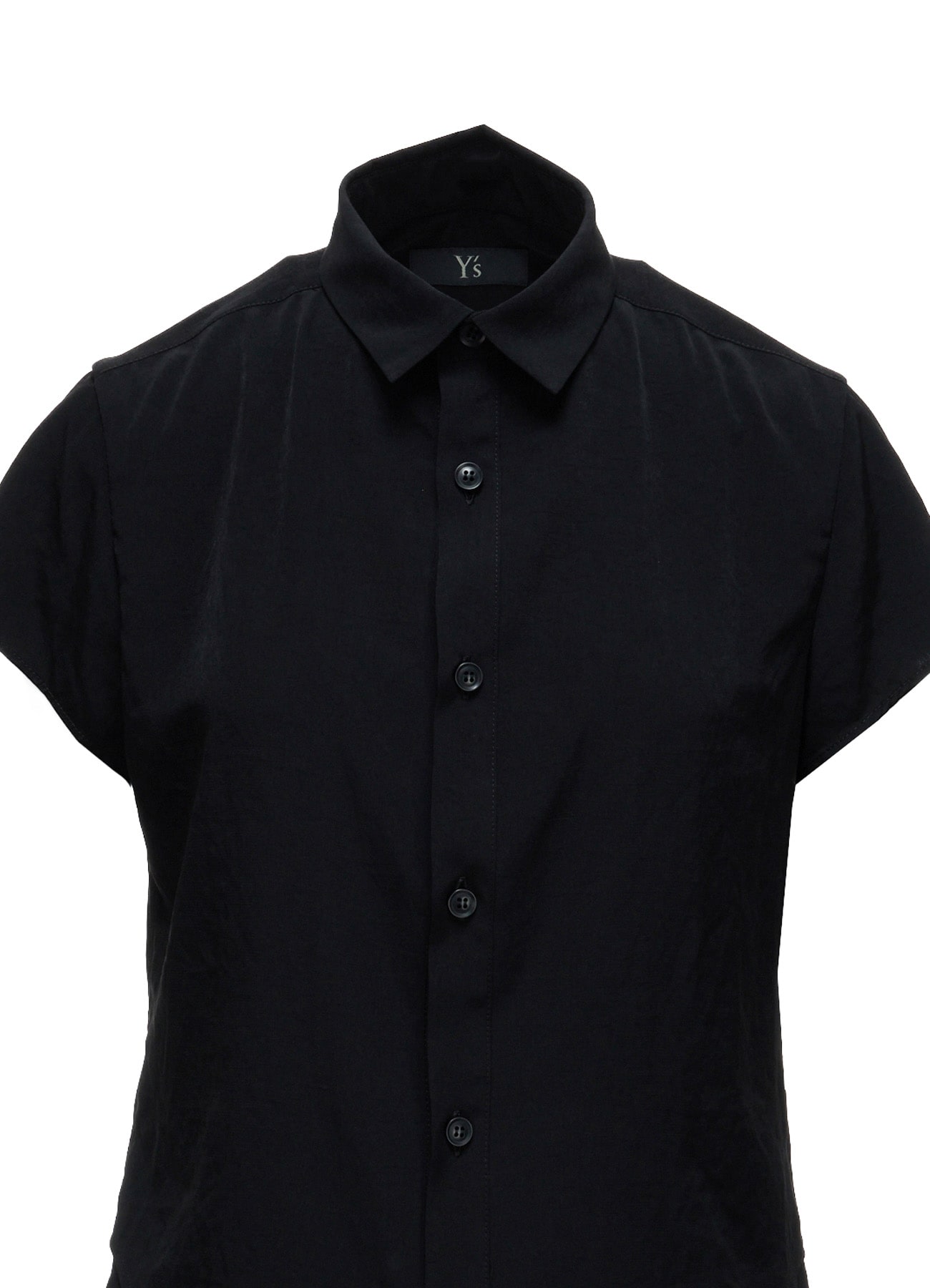Y's OCCASION - TA/PE CREPE DE CHINE SHORT-SLEEVE BLOUSE