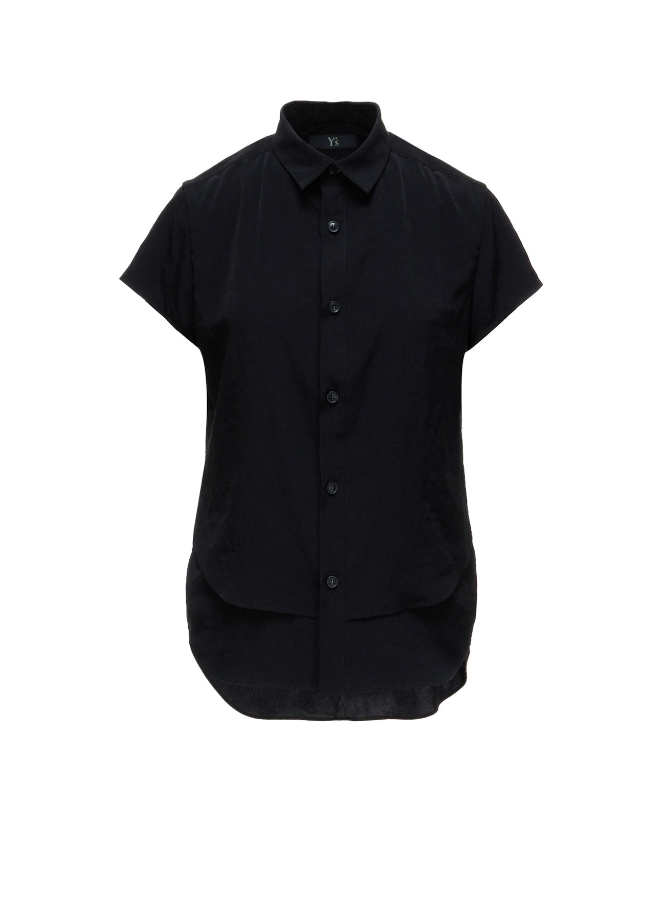 Y's OCCASION - TA/PE CREPE DE CHINE SHORT-SLEEVE BLOUSE