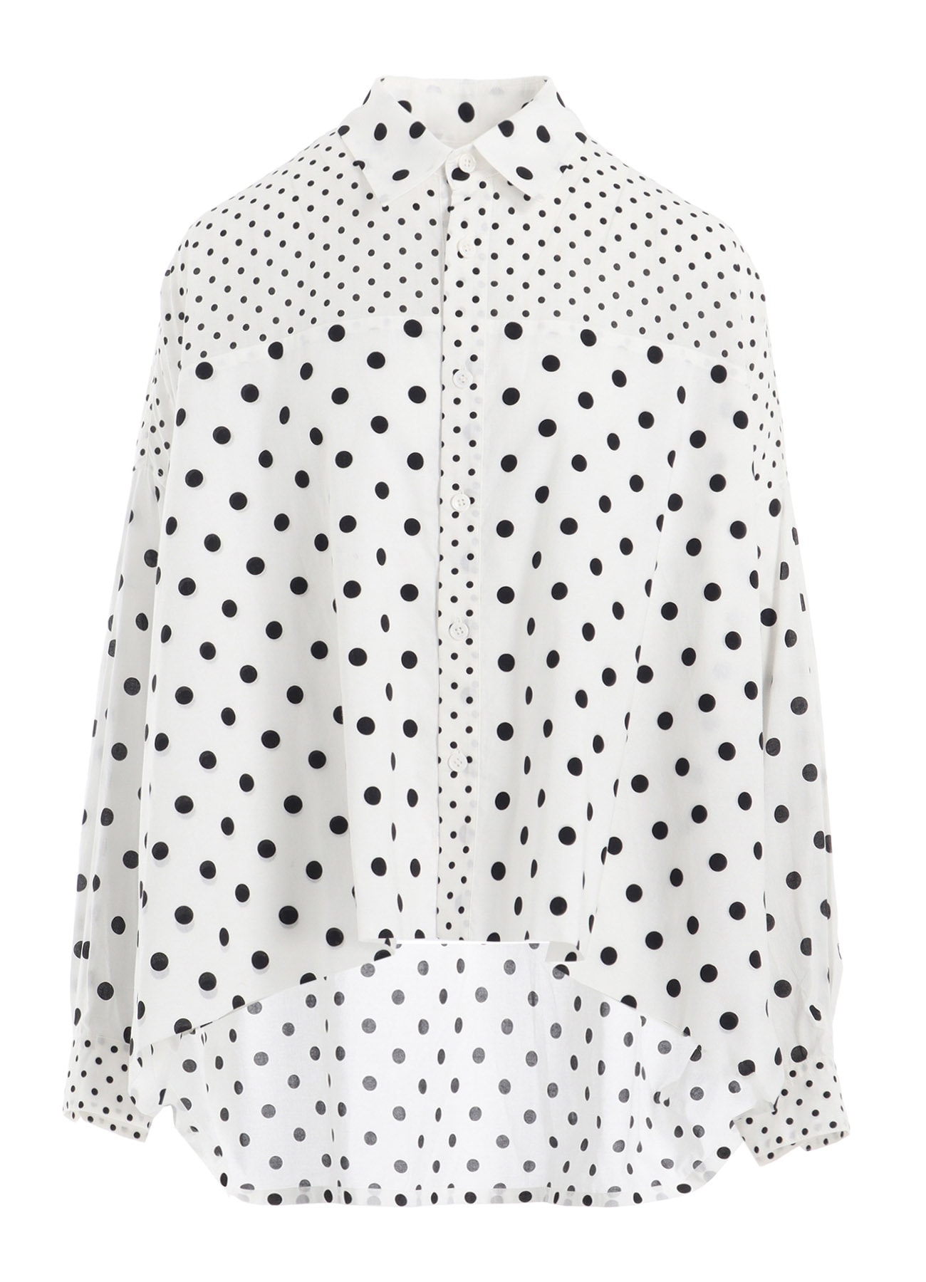 60/- COTTON LAWN DOT PRINT LONG SLEEVE BLOUSE