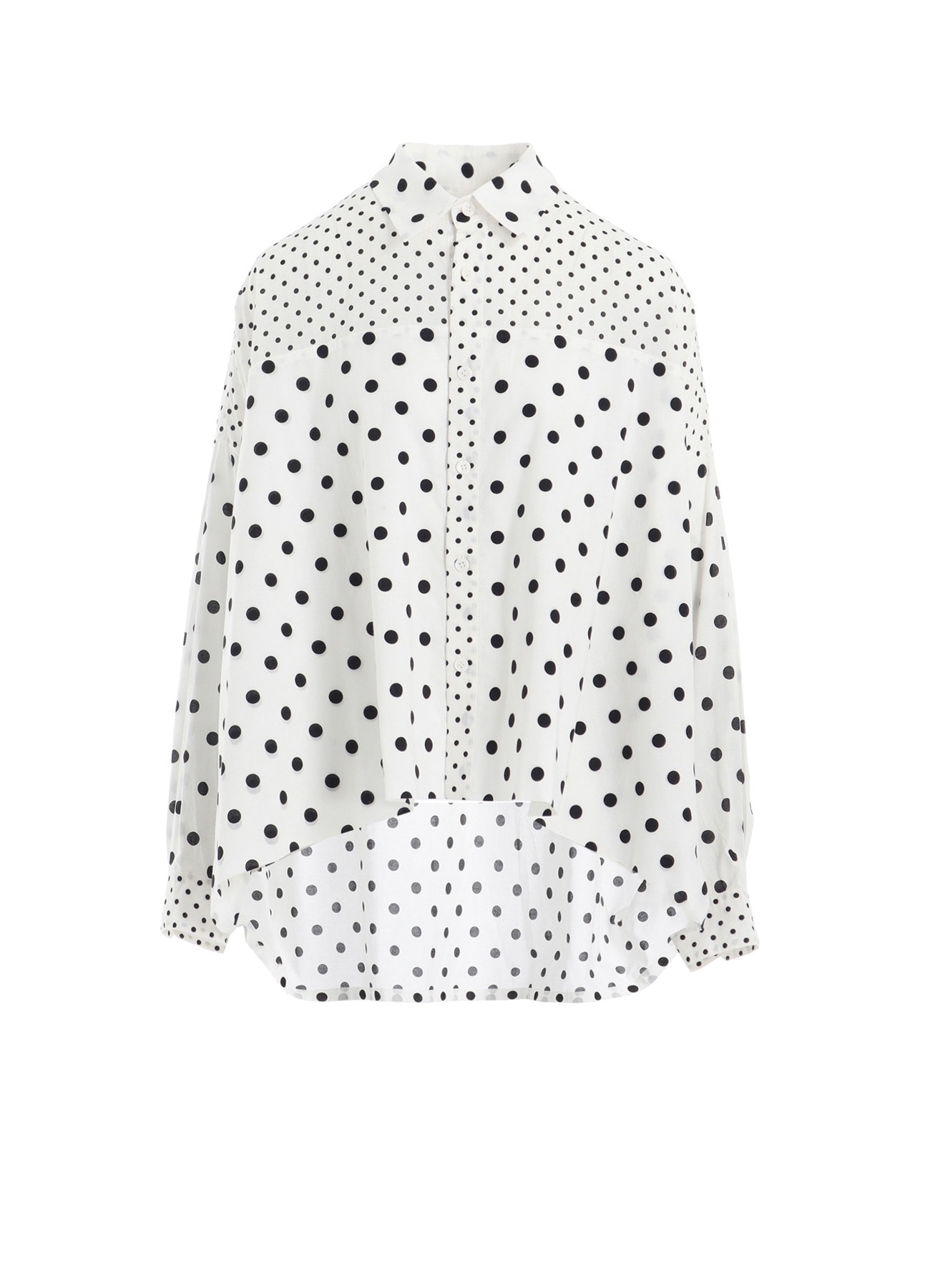 60/- COTTON LAWN DOT PRINT LONG SLEEVE BLOUSE