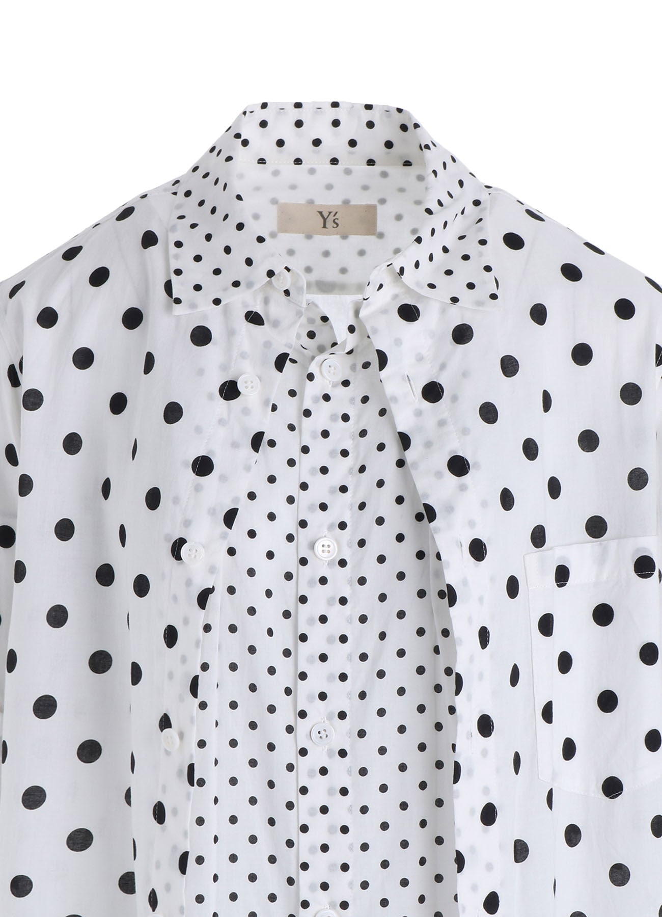60/- COTTON LAWN DOT PRINT FRONT TUCKED BLOUSE