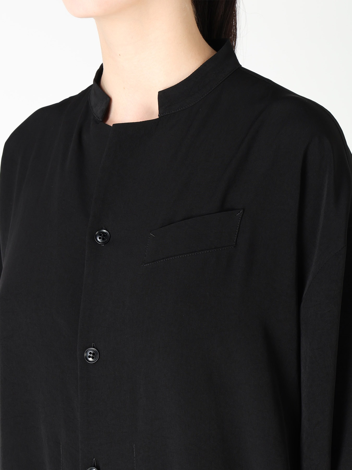 TA/PE CREPE DE CHINE  HALF SLEEVE BOX SHIRT DRESS