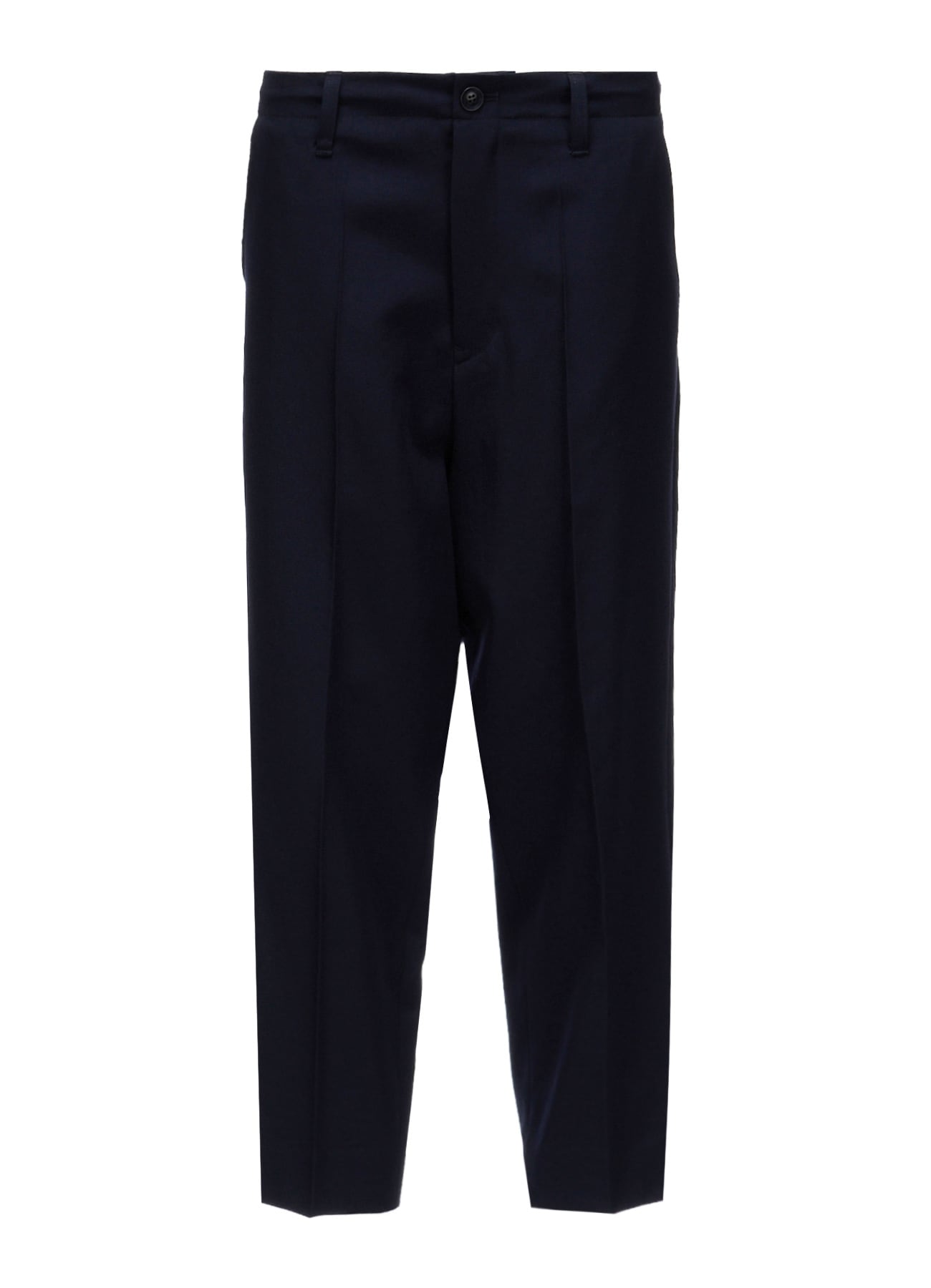 Y's OCCASION - WOOL GABARDINE CENTER-CRESE PANTS