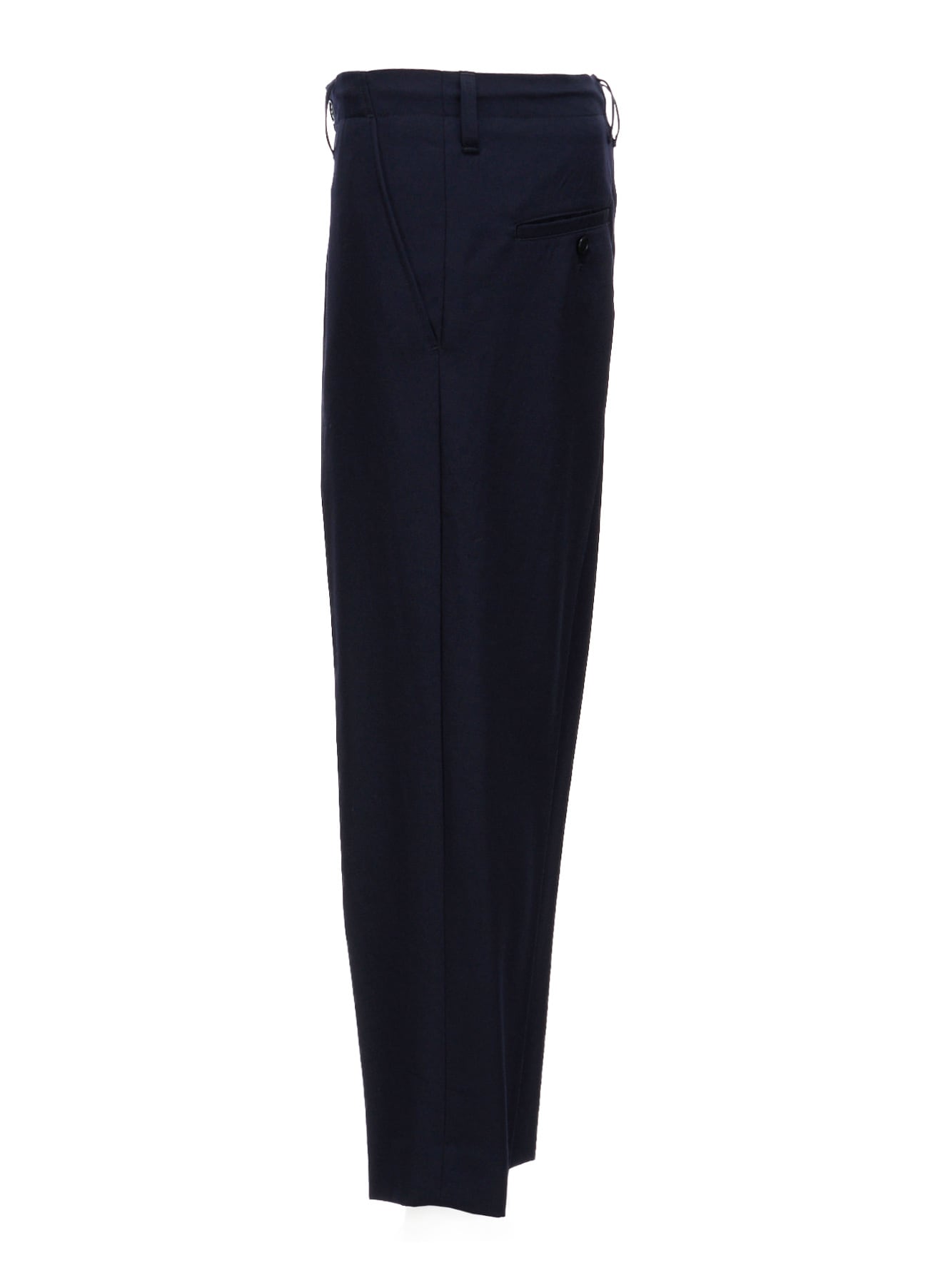 Y's OCCASION - WOOL GABARDINE CENTER-CRESE PANTS