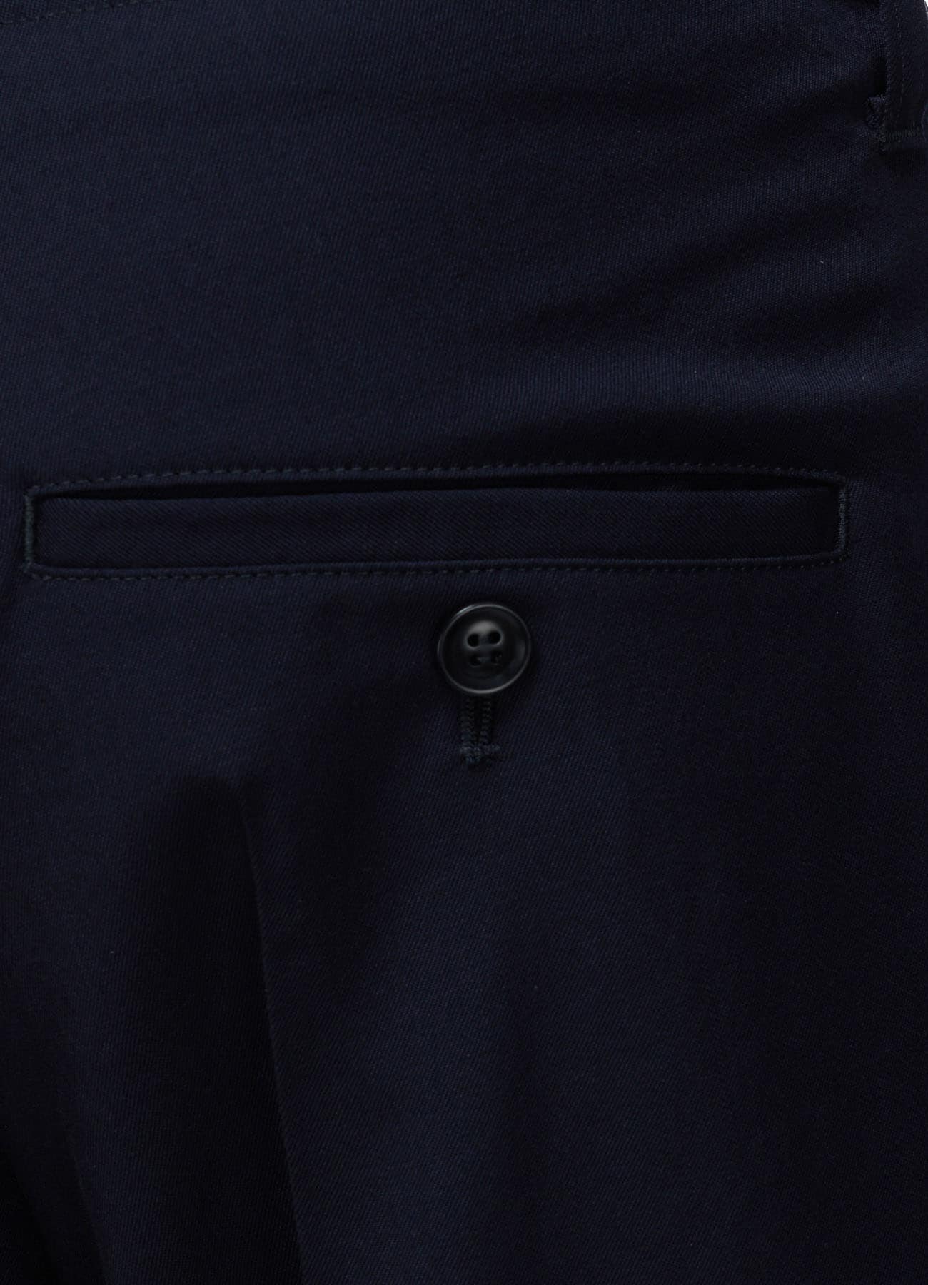 Y's OCCASION - WOOL GABARDINE CENTER-CRESE PANTS