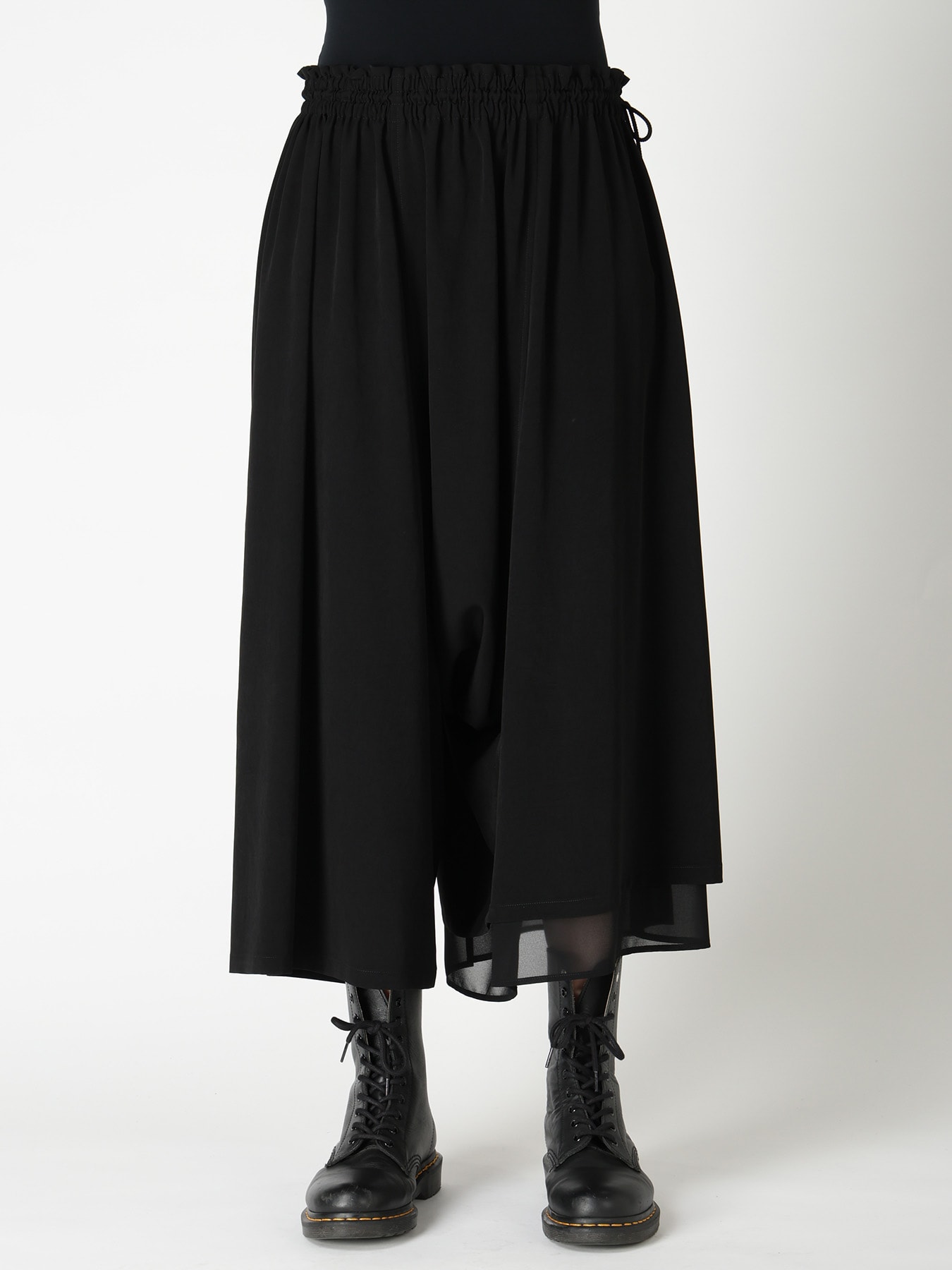 TA/PE CREPE DE CHINE ASYMMETRIC PANTS