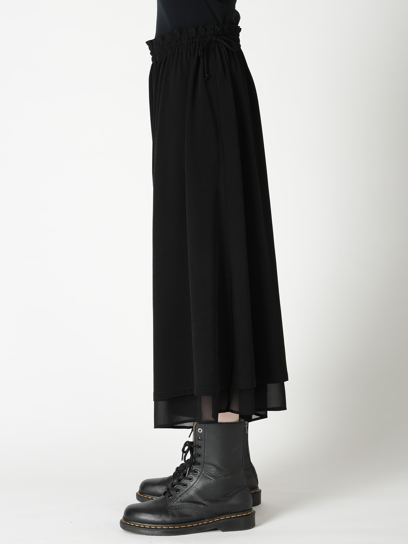 TA/PE CREPE DE CHINE ASYMMETRIC PANTS