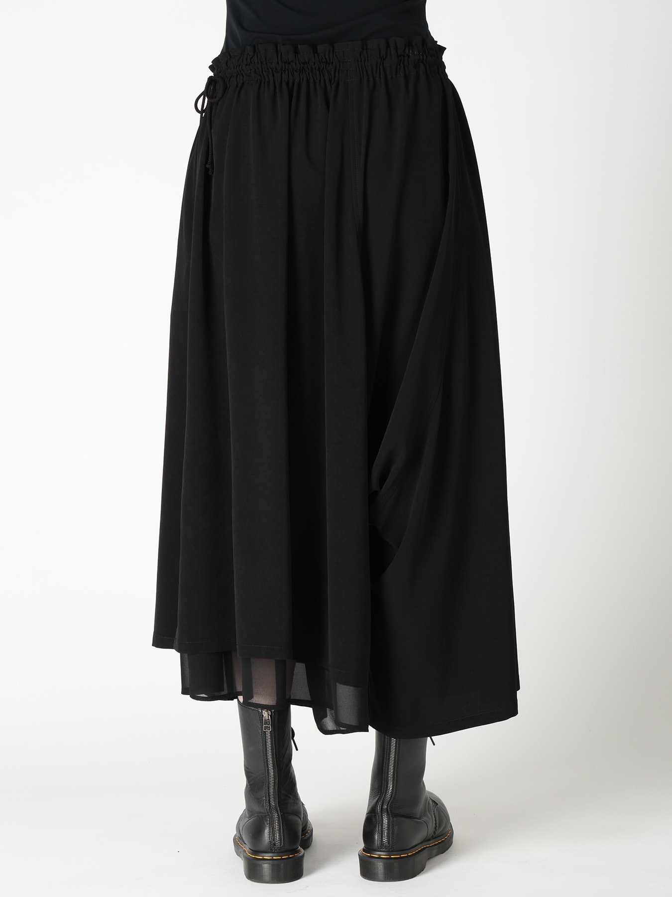 TA/PE CREPE DE CHINE ASYMMETRIC PANTS
