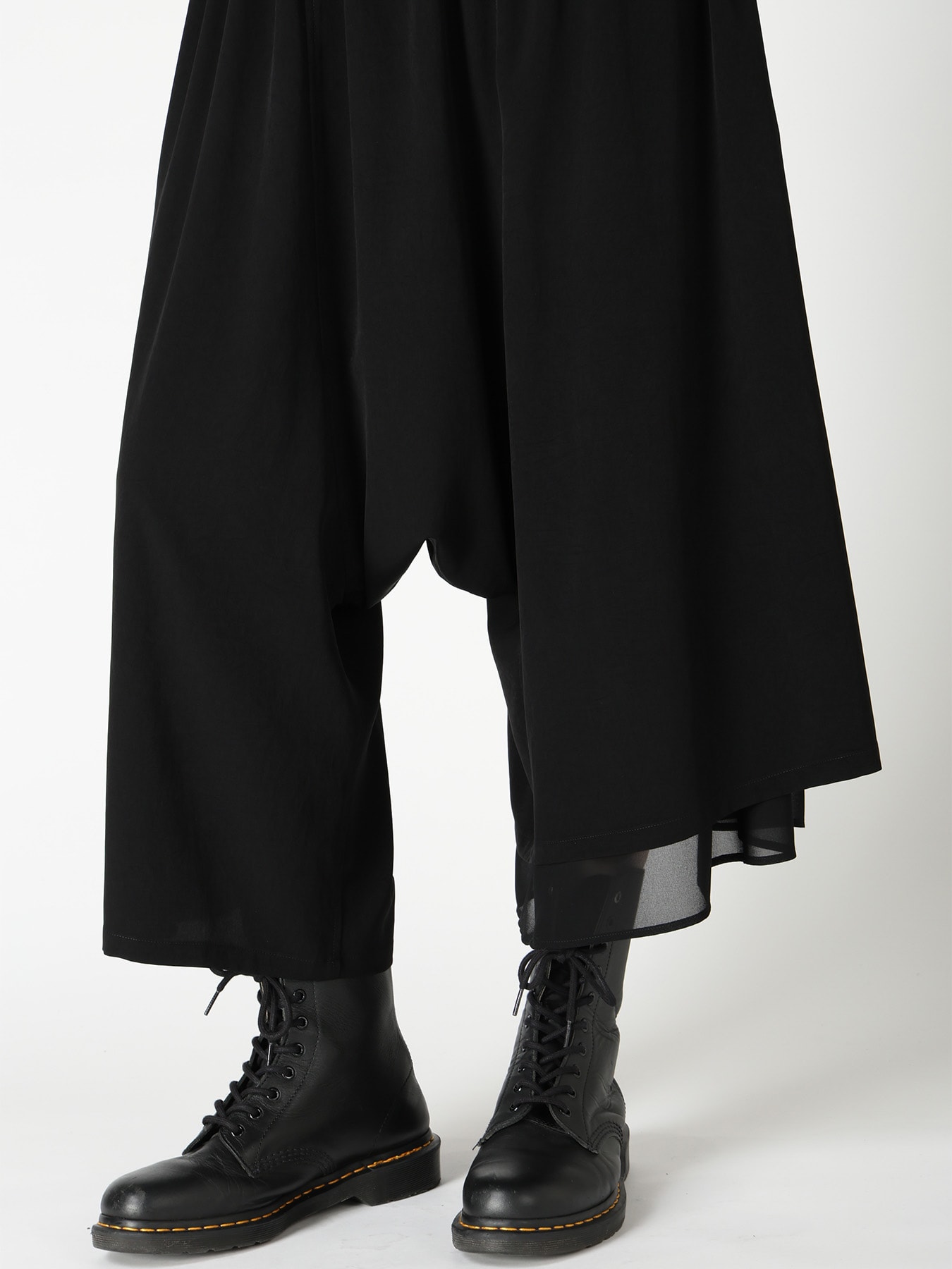 TA/PE CREPE DE CHINE ASYMMETRIC PANTS