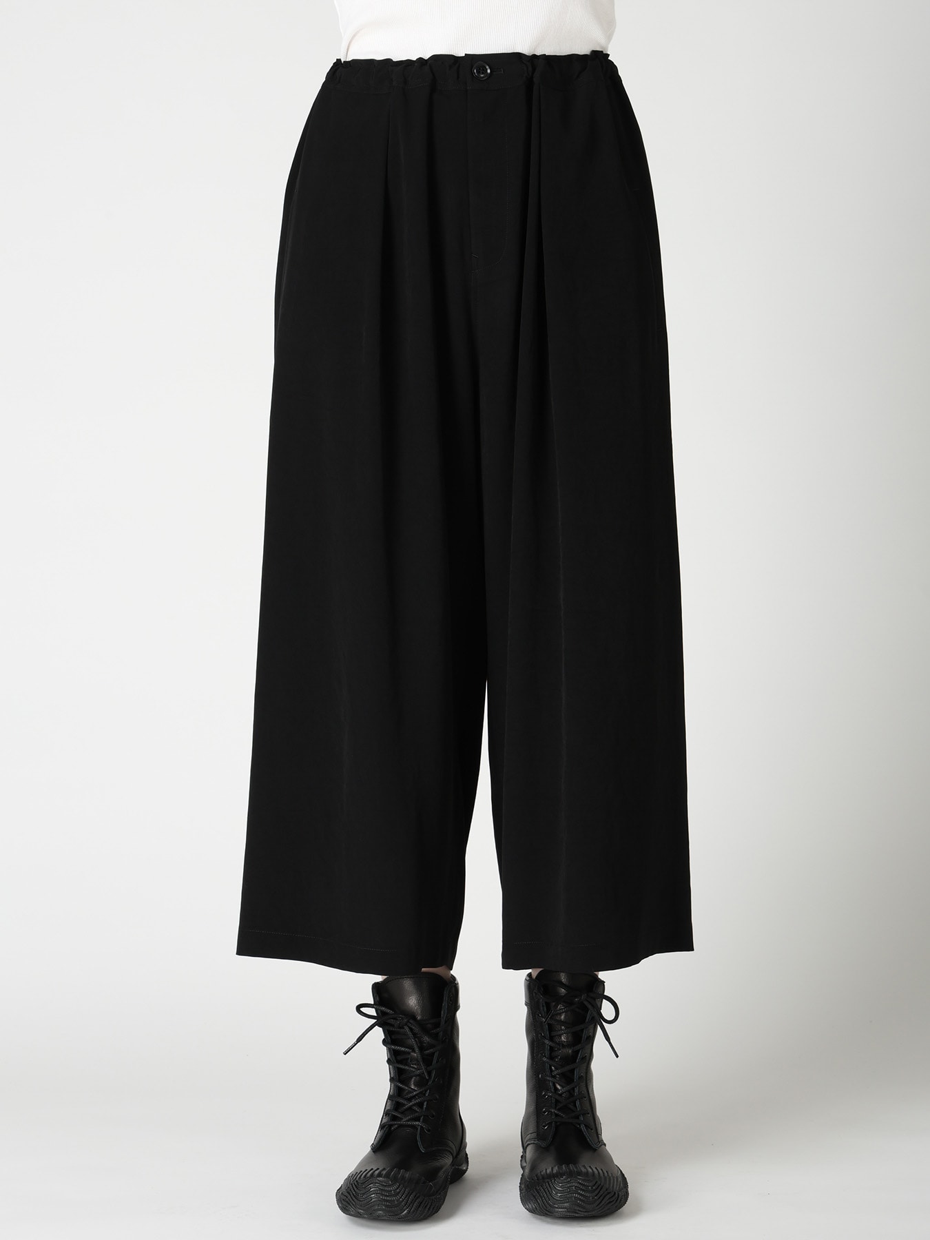 TA/PE CREPE DE CHINE FRONT TUCK PANTS