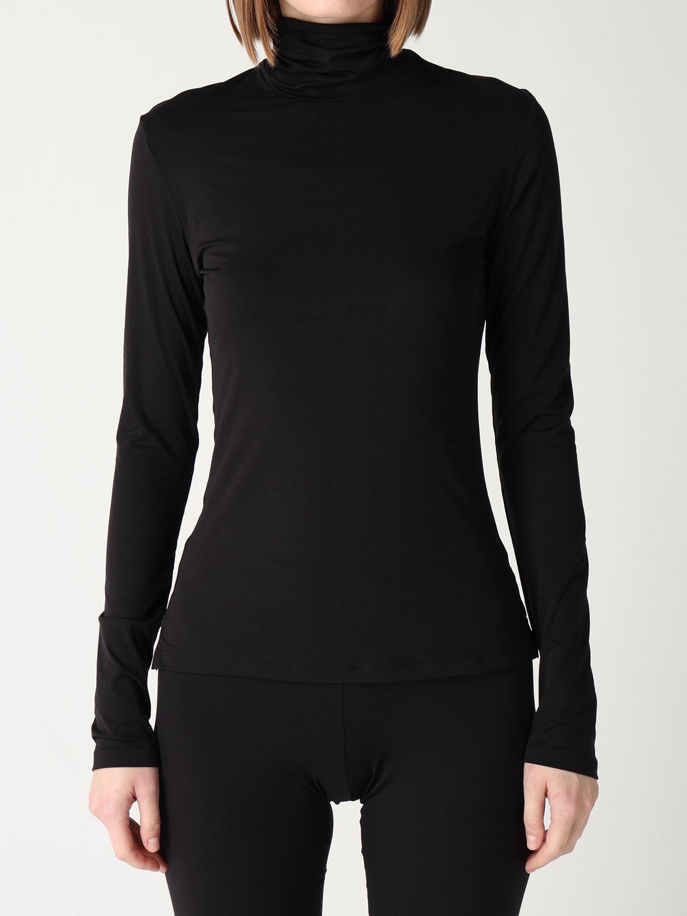 UNDER Y's - STRETCH JERSEY L/S HIGH NECK T-SHIRT