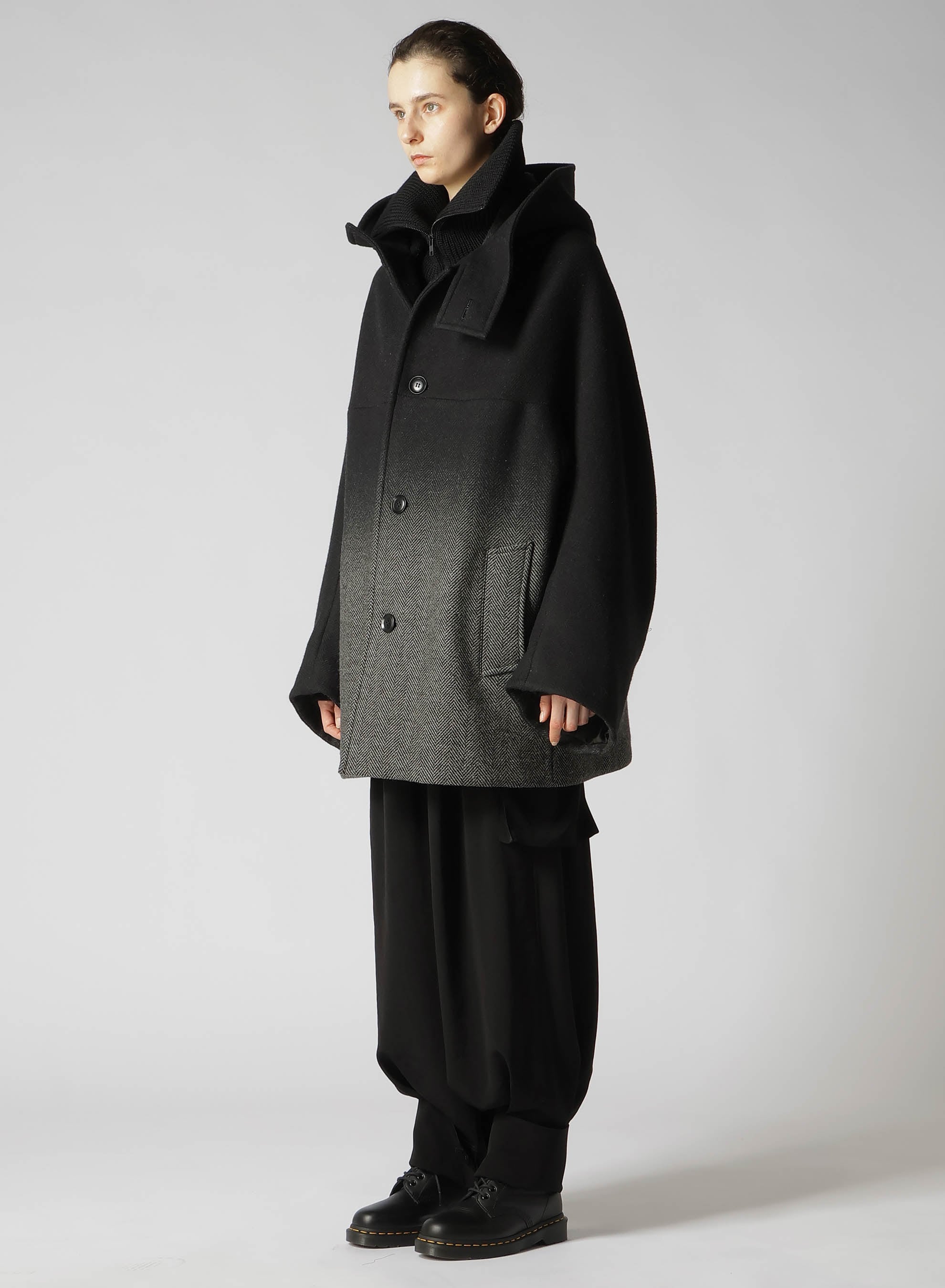 【9/20 12:00 Release】WOOL HERRINGBONE GRADATION SHORT COAT