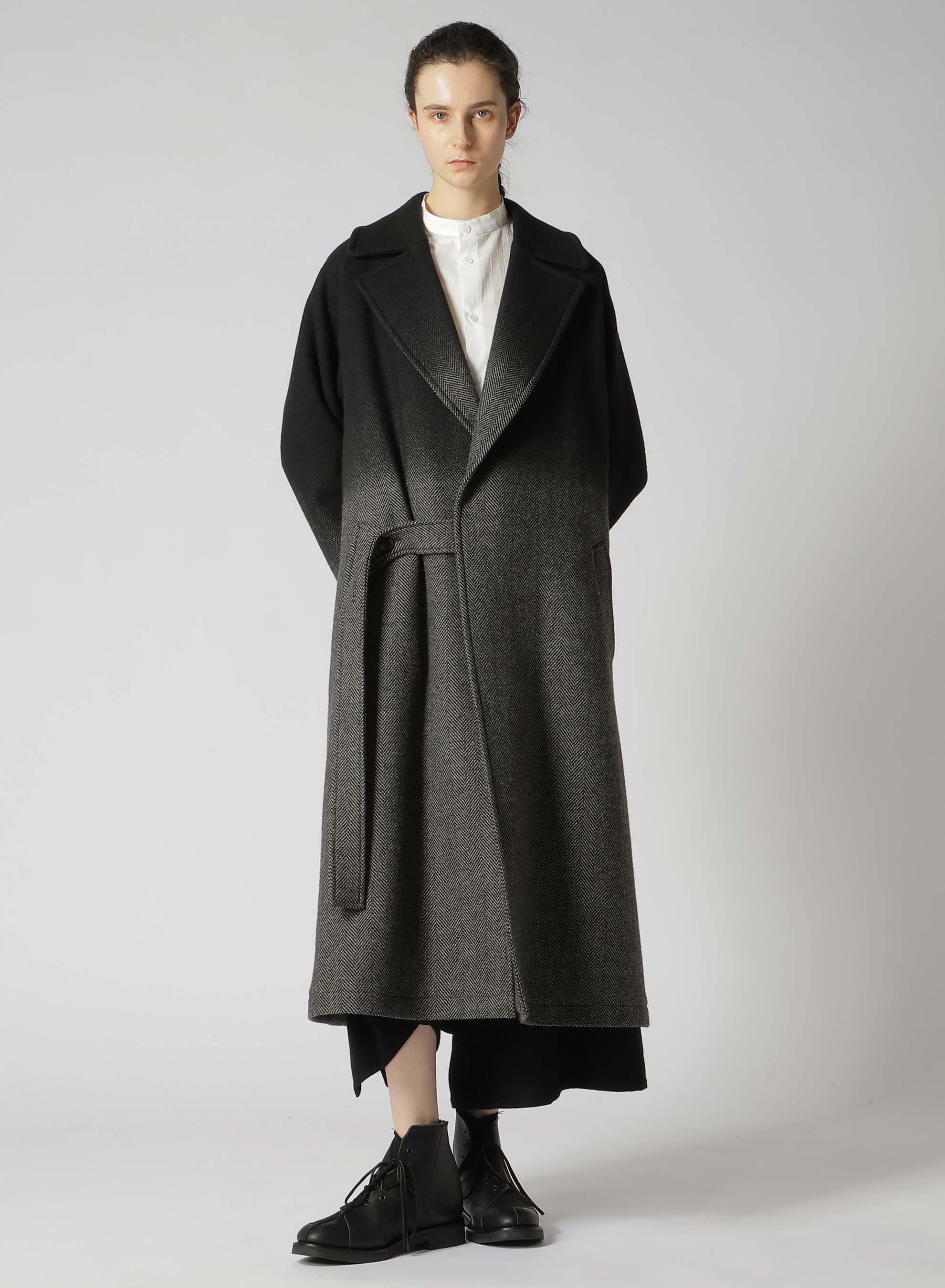 【9/20 12:00 Release】WOOL HERRINGBONE GRADATION LONG COAT