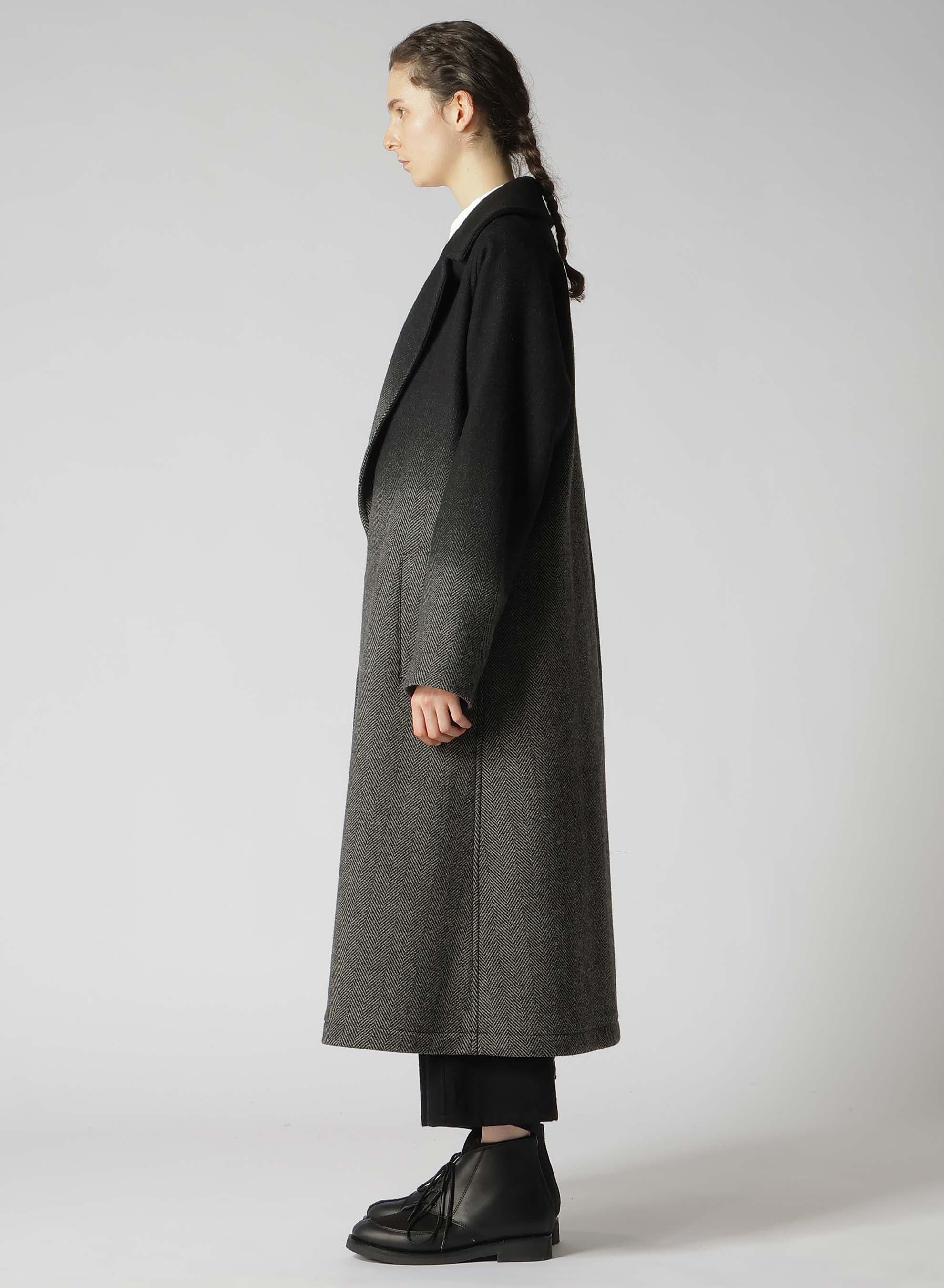 【9/20 12:00 Release】WOOL HERRINGBONE GRADATION LONG COAT