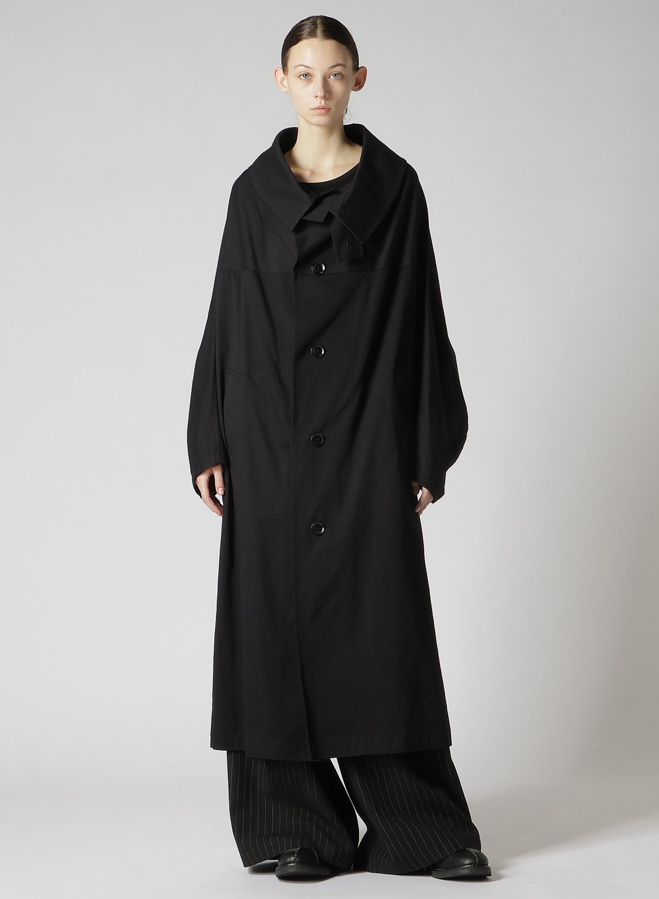 【8/9 12:00 Release】[Y's BORN PRODUCT] COTTON TWILL LONG CAPE COAT