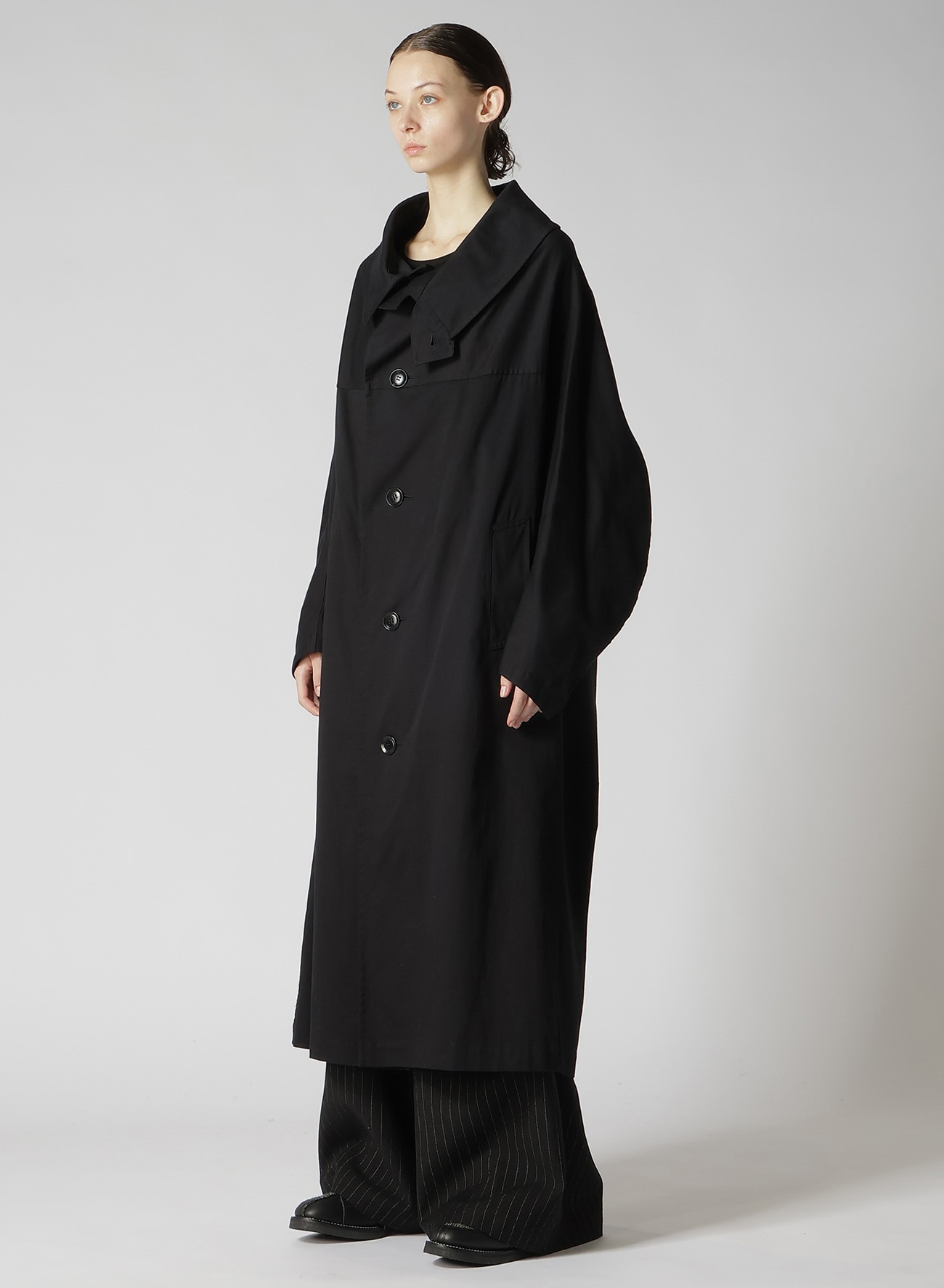 【8/9 12:00 Release】[Y's BORN PRODUCT] COTTON TWILL LONG CAPE COAT