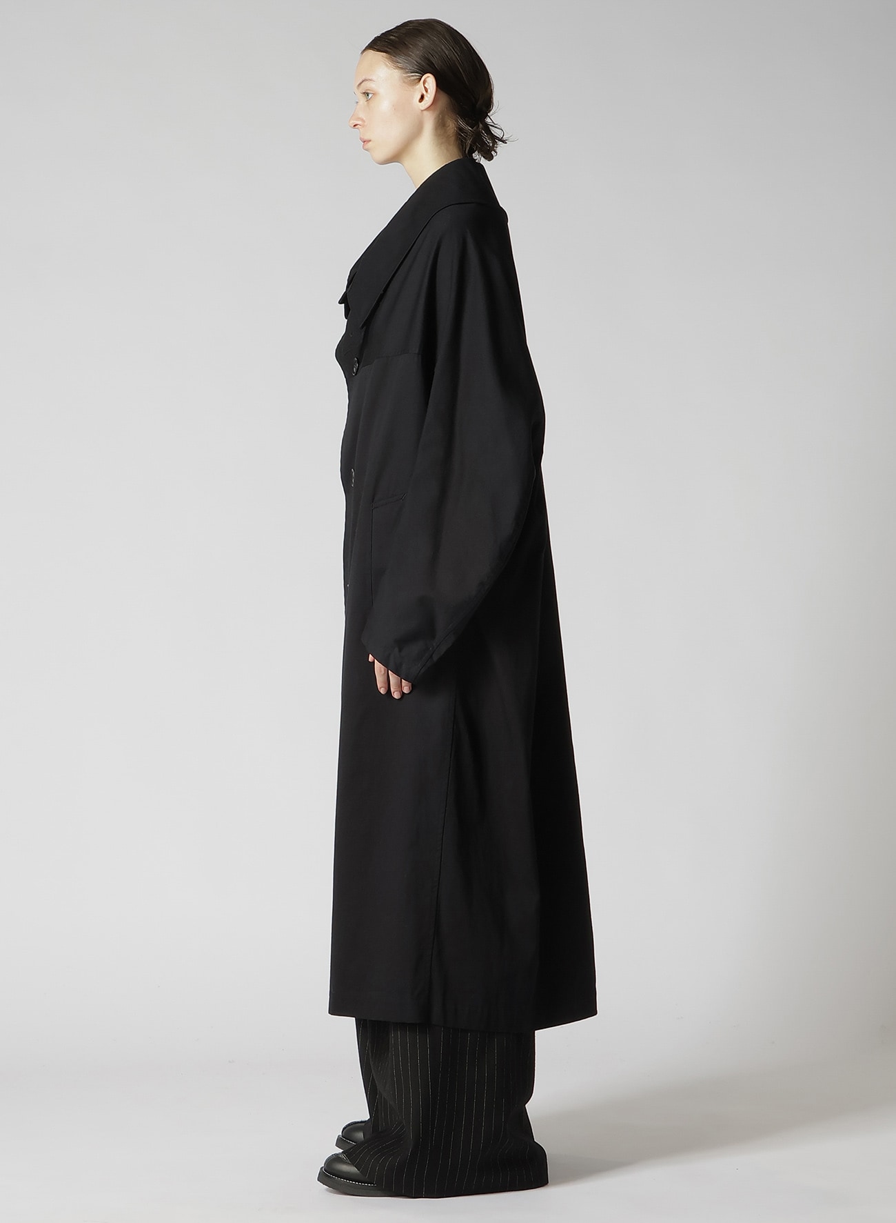 [Y's BORN PRODUCT] COTTON TWILL LONG CAPE COAT