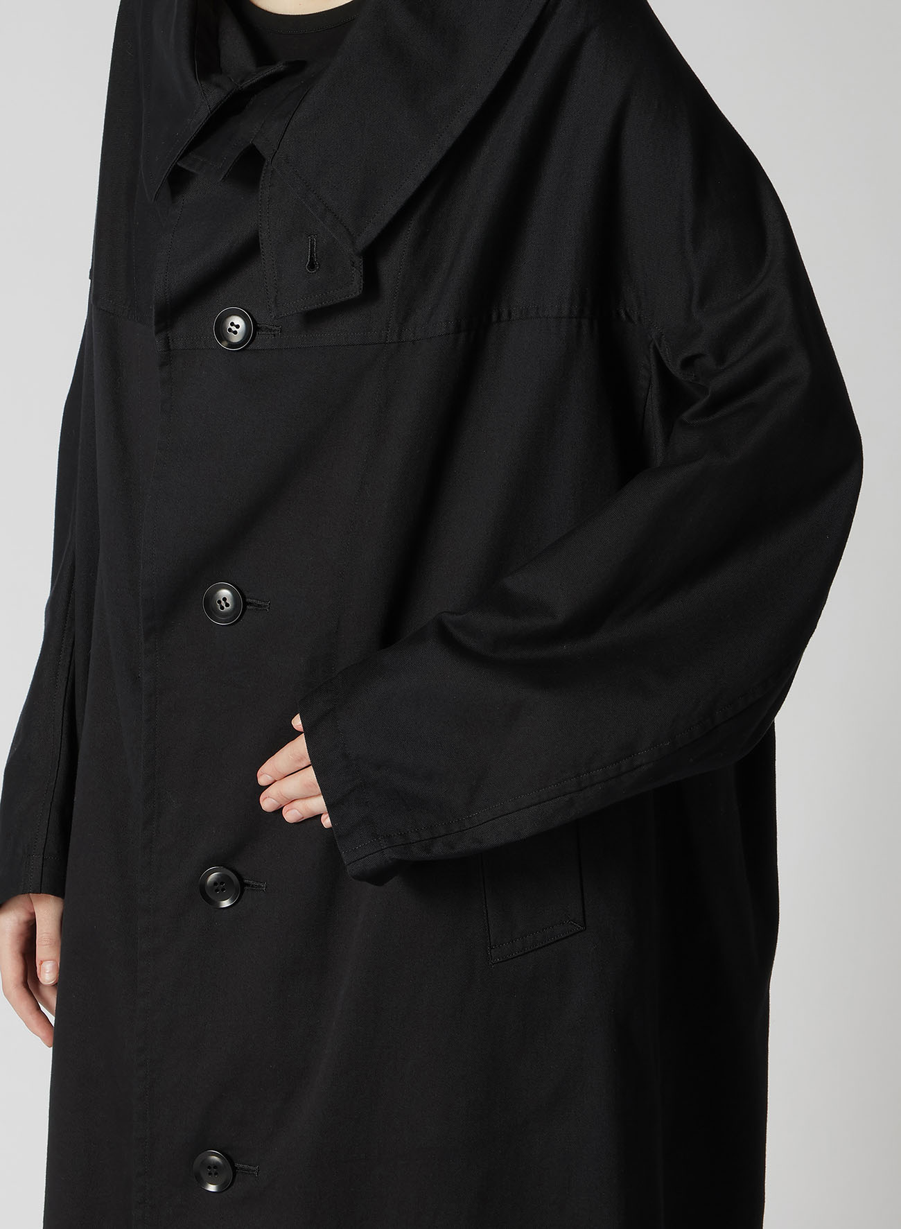 【8/9 12:00 Release】[Y's BORN PRODUCT] COTTON TWILL LONG CAPE COAT