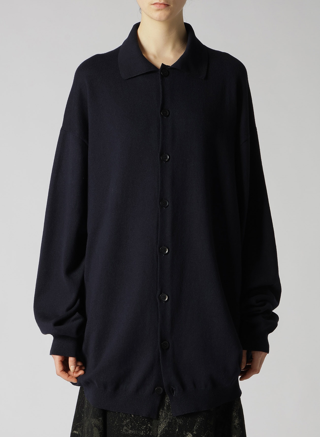 PLAIN STITCH INTARSIA BIG SHIRT