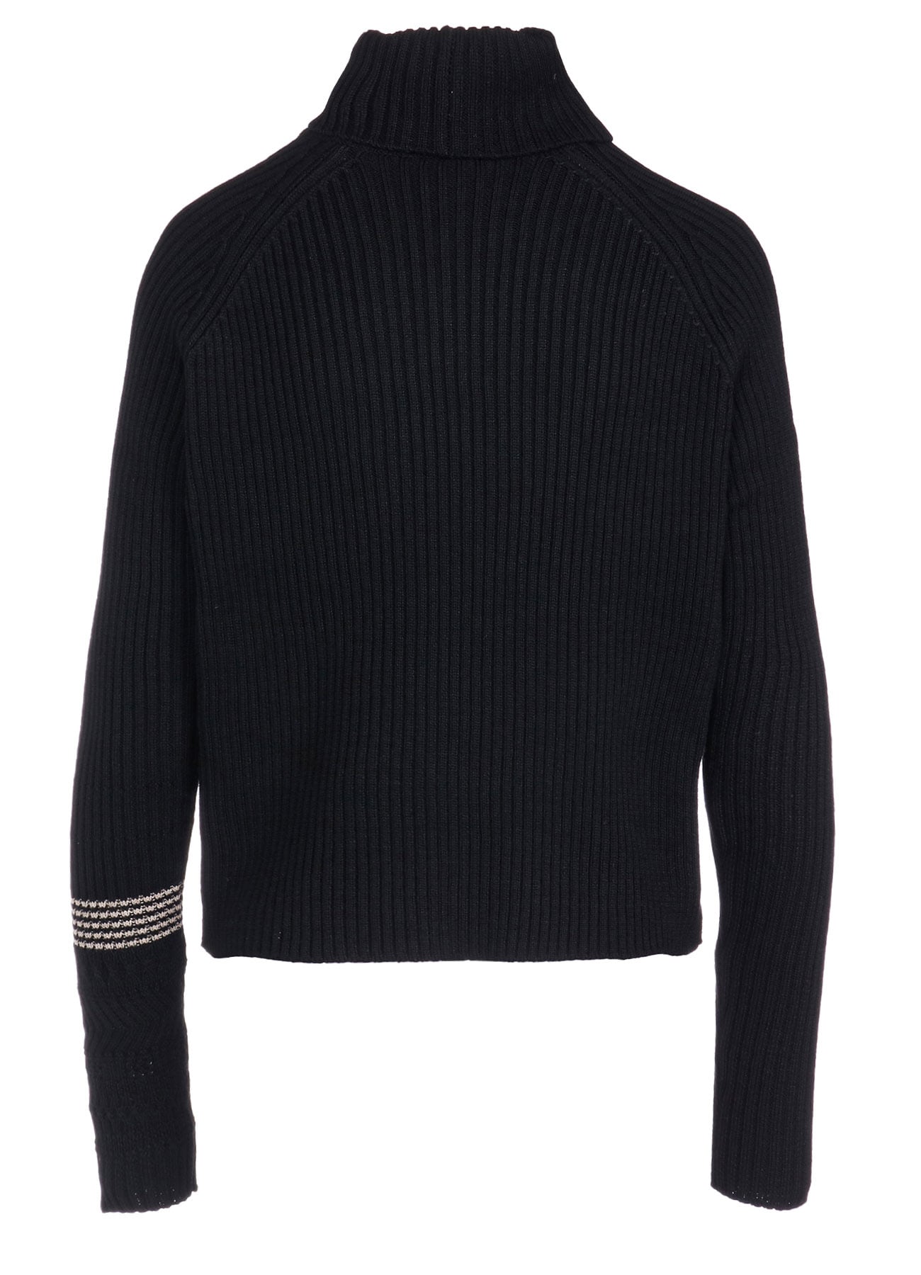 WOOL RIB TURTLE NECK PULLOVER