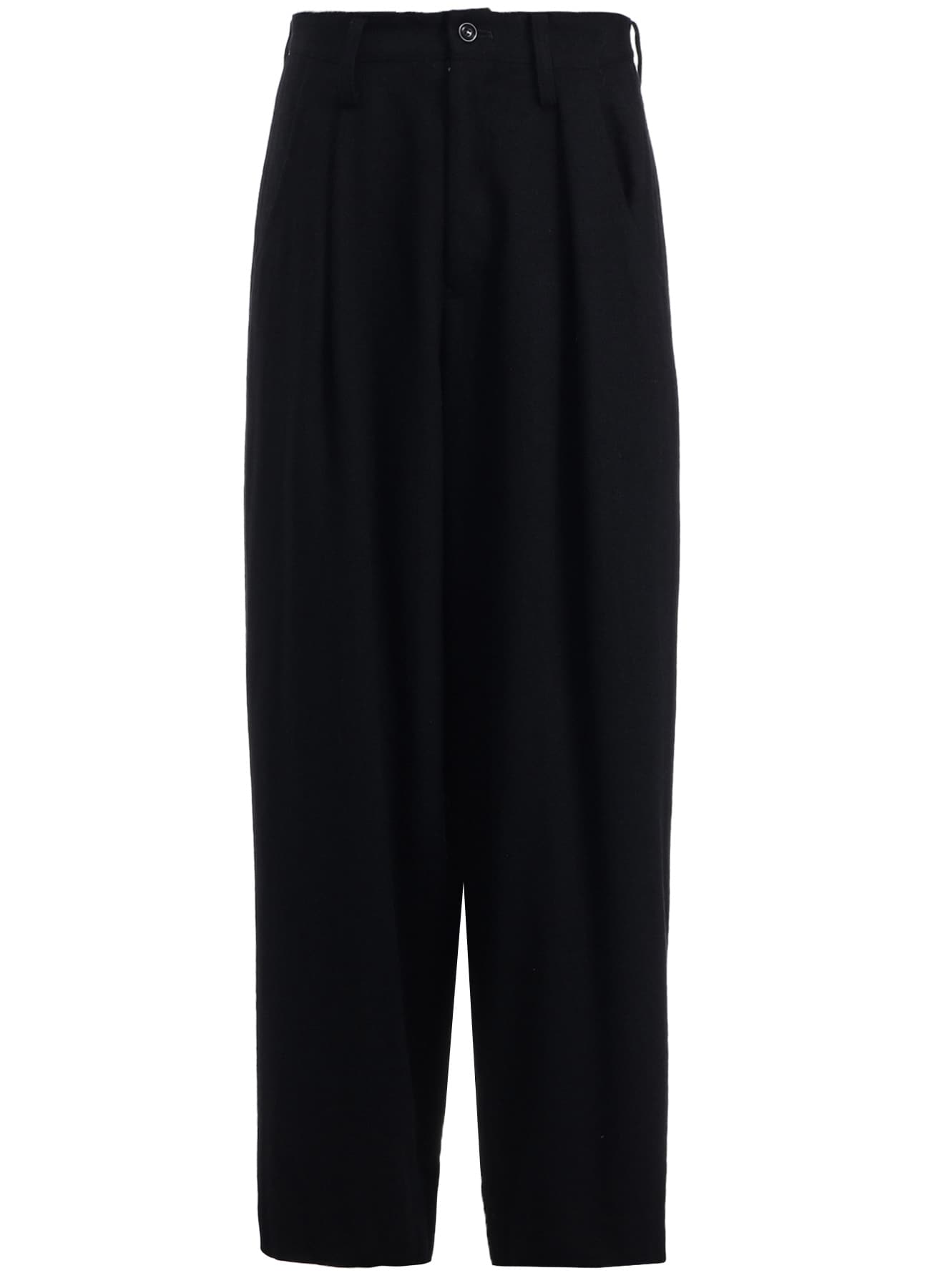 WOOL FLANNEL SINGLE TUCK WIDE PANTS