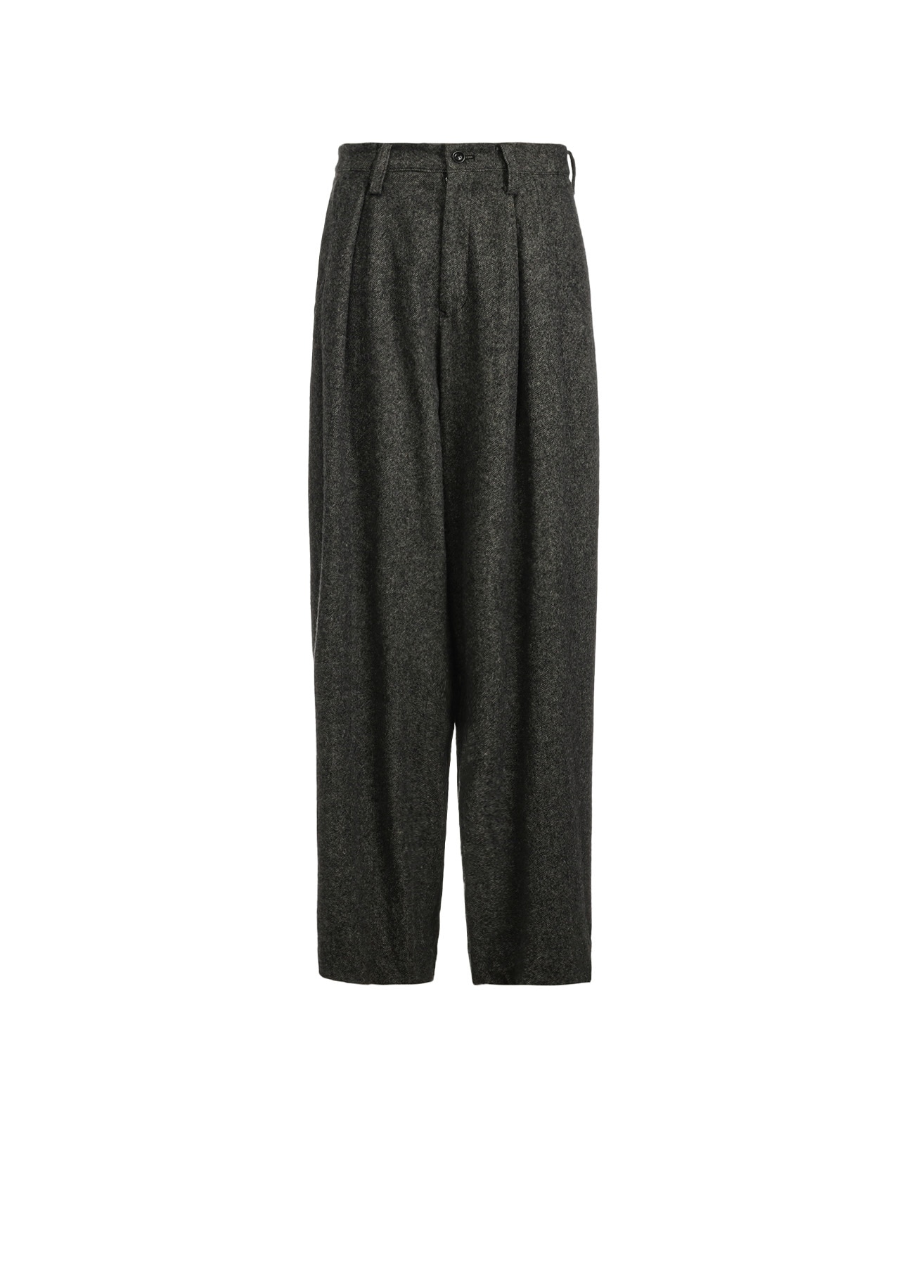 WOOL FLANNEL SINGLE TUCK WIDE PANTS