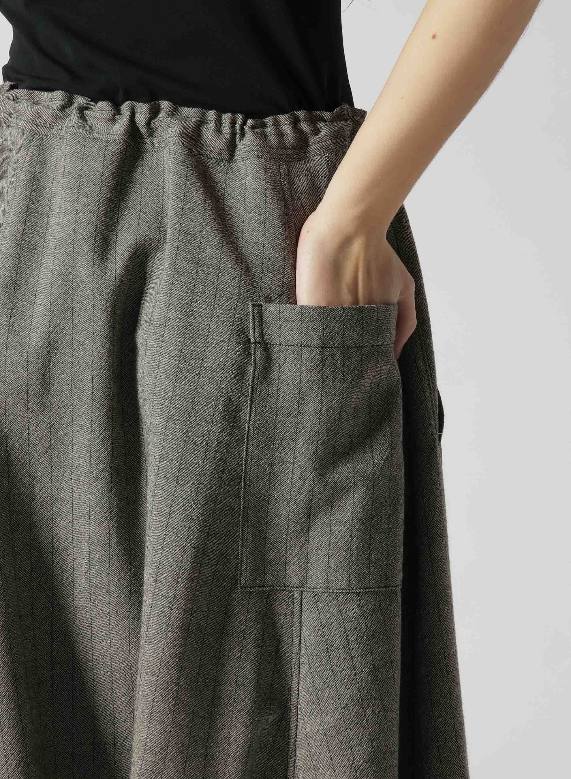 WOOL STRIPE SAROUEL PANTS