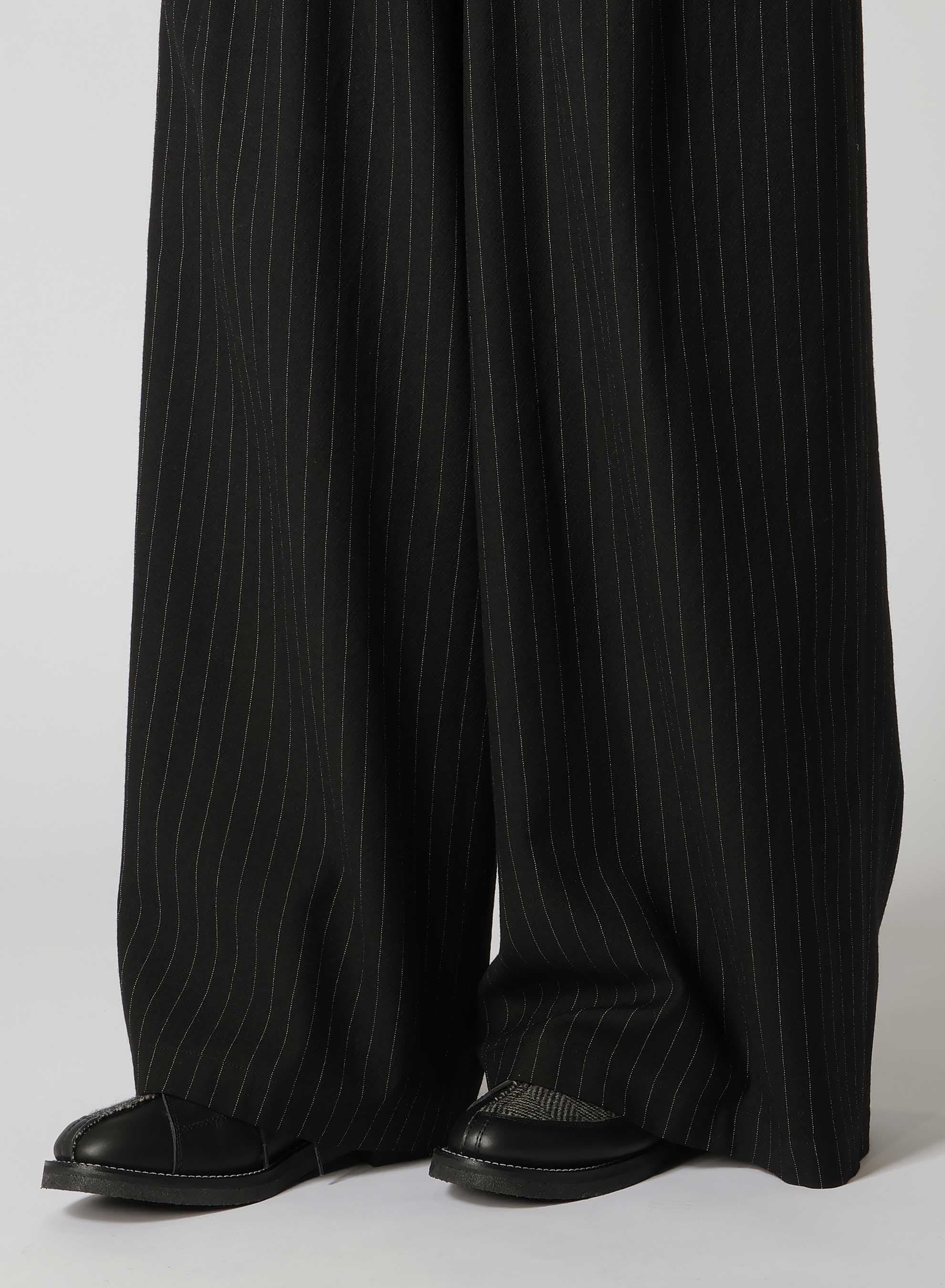 【9/20 12:00 Release】WOOL STRIPE DOUBLE TUCK WIDE PANTS