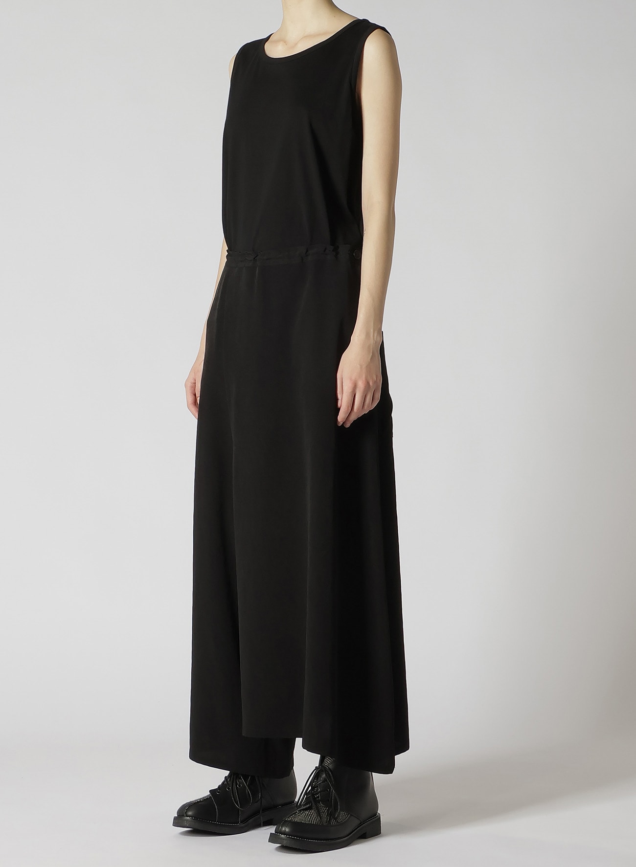 CREPE de CHINE ASYMMETRIC FLARE PANTS