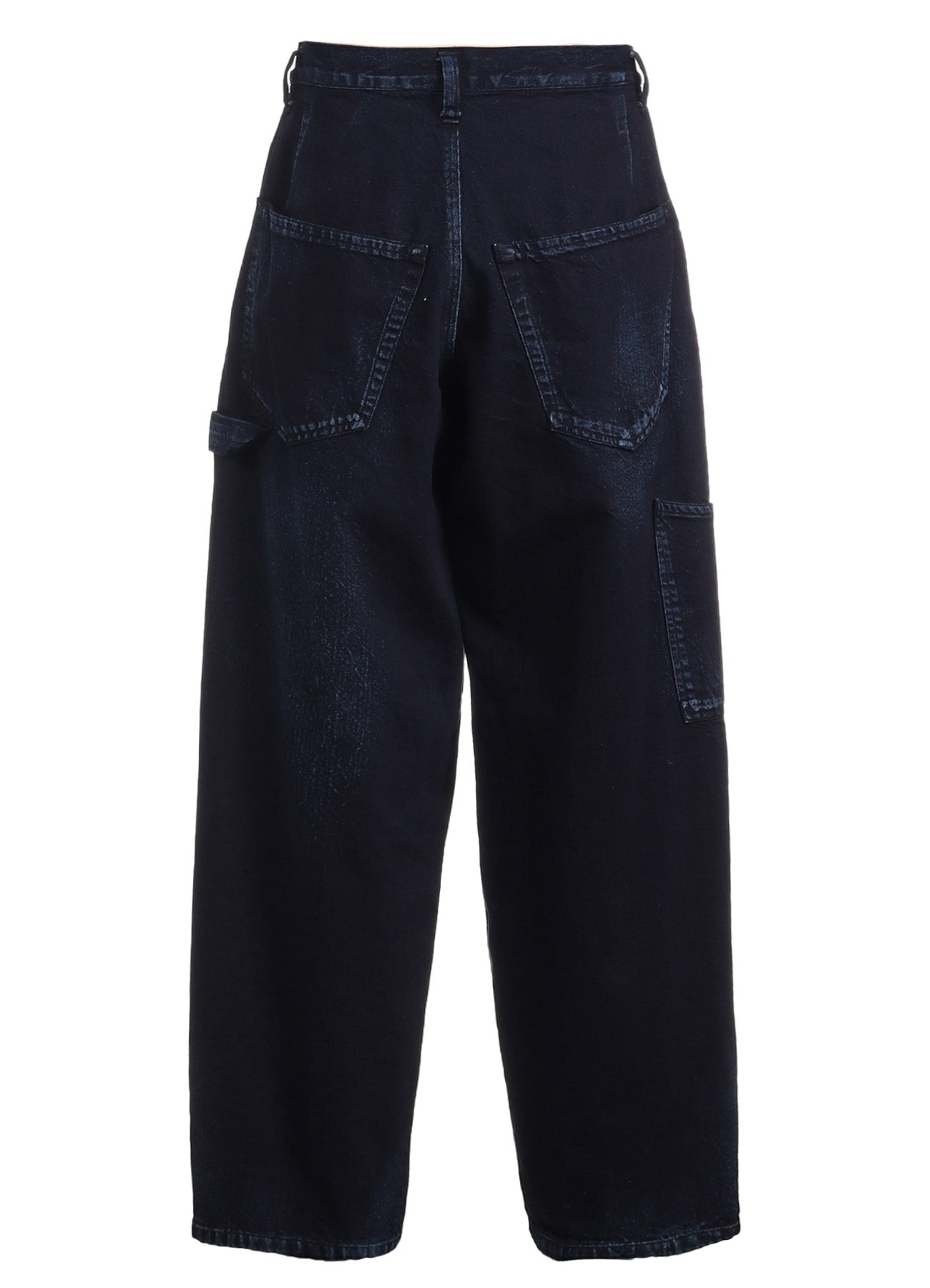 10OZ DENIM SINGLE-PLEATED WIDE LEG PANTS