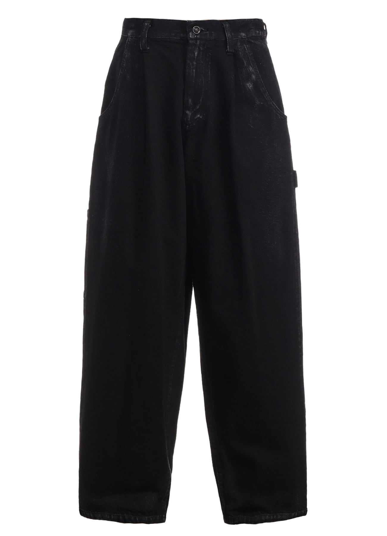 10OZ DENIM SINGLE-PLEATED WIDE LEG PANTS