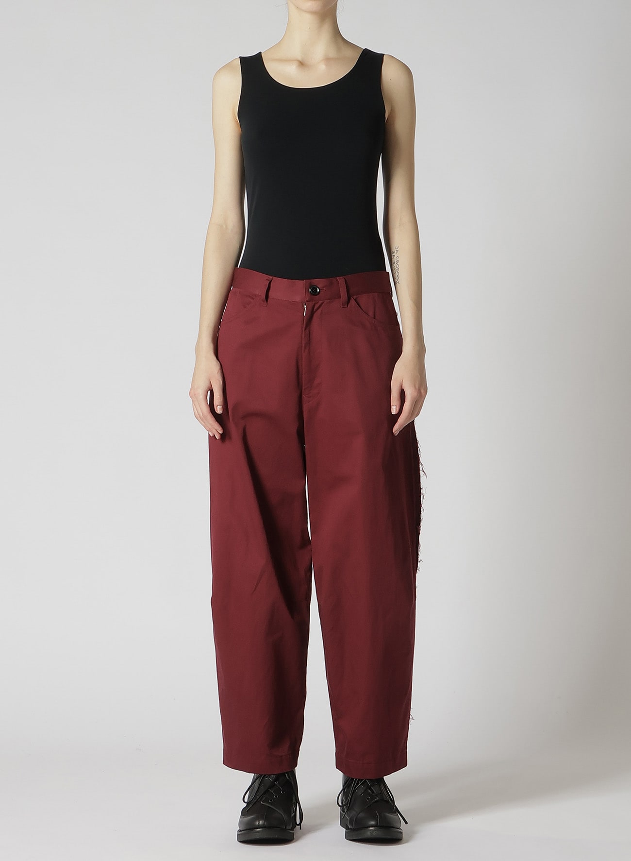 [Y's BORN PRODUCT] COTTON TWILL CUT LINE KNEE PANTS