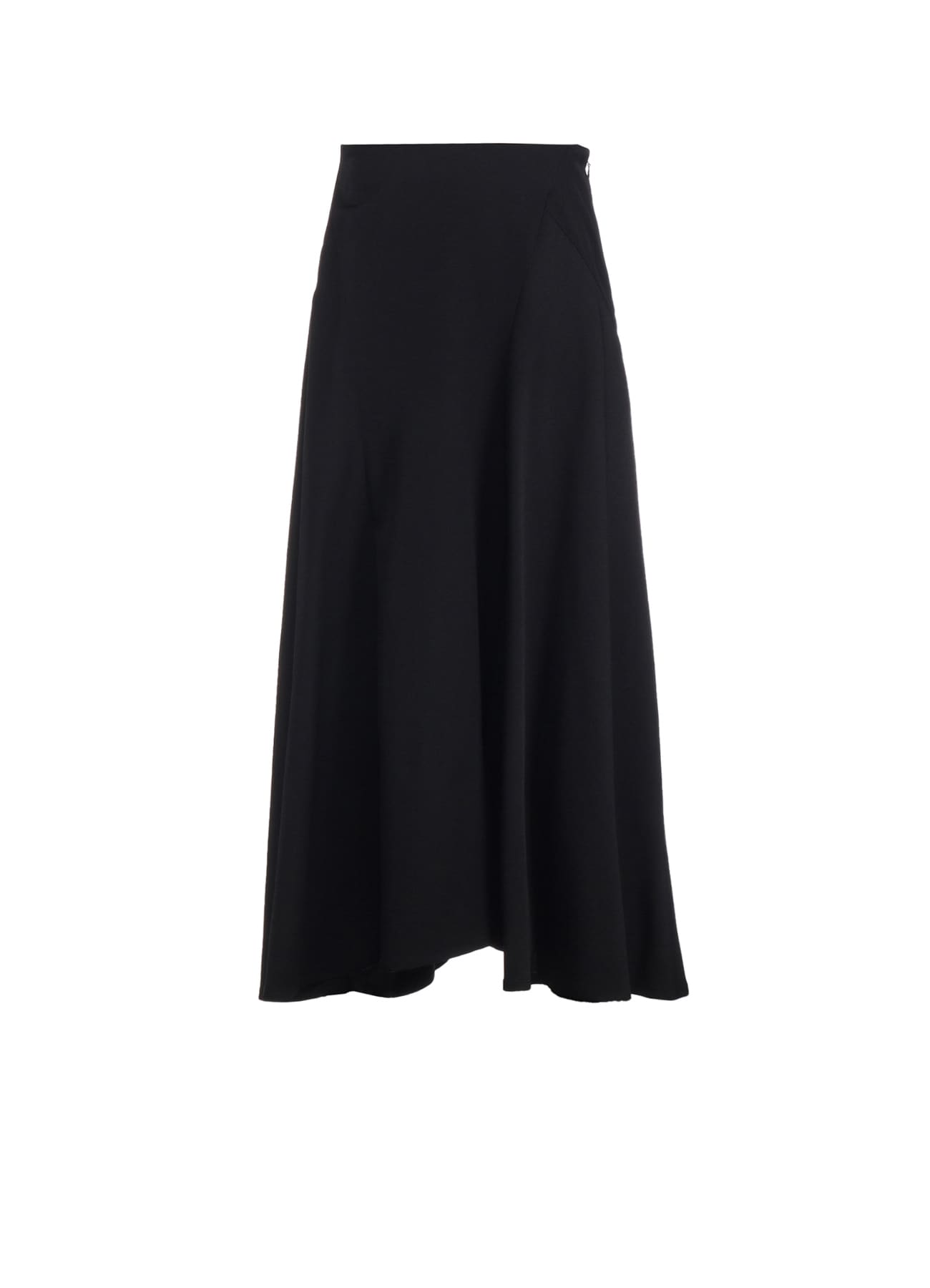 WOOL GABARDINE PANEL FLARE SKIRT