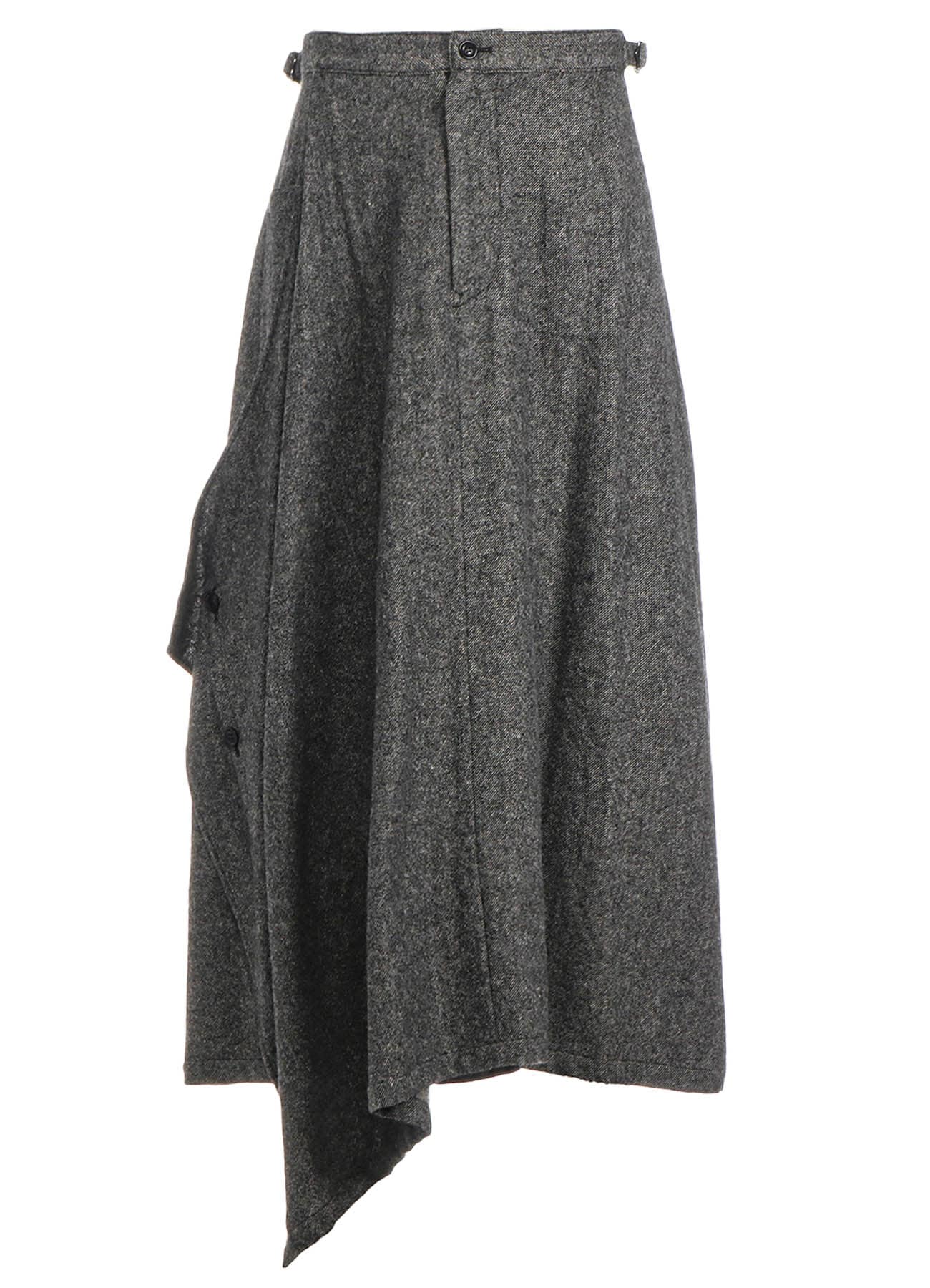 WOOL FLANNEL FLARE SKIRT