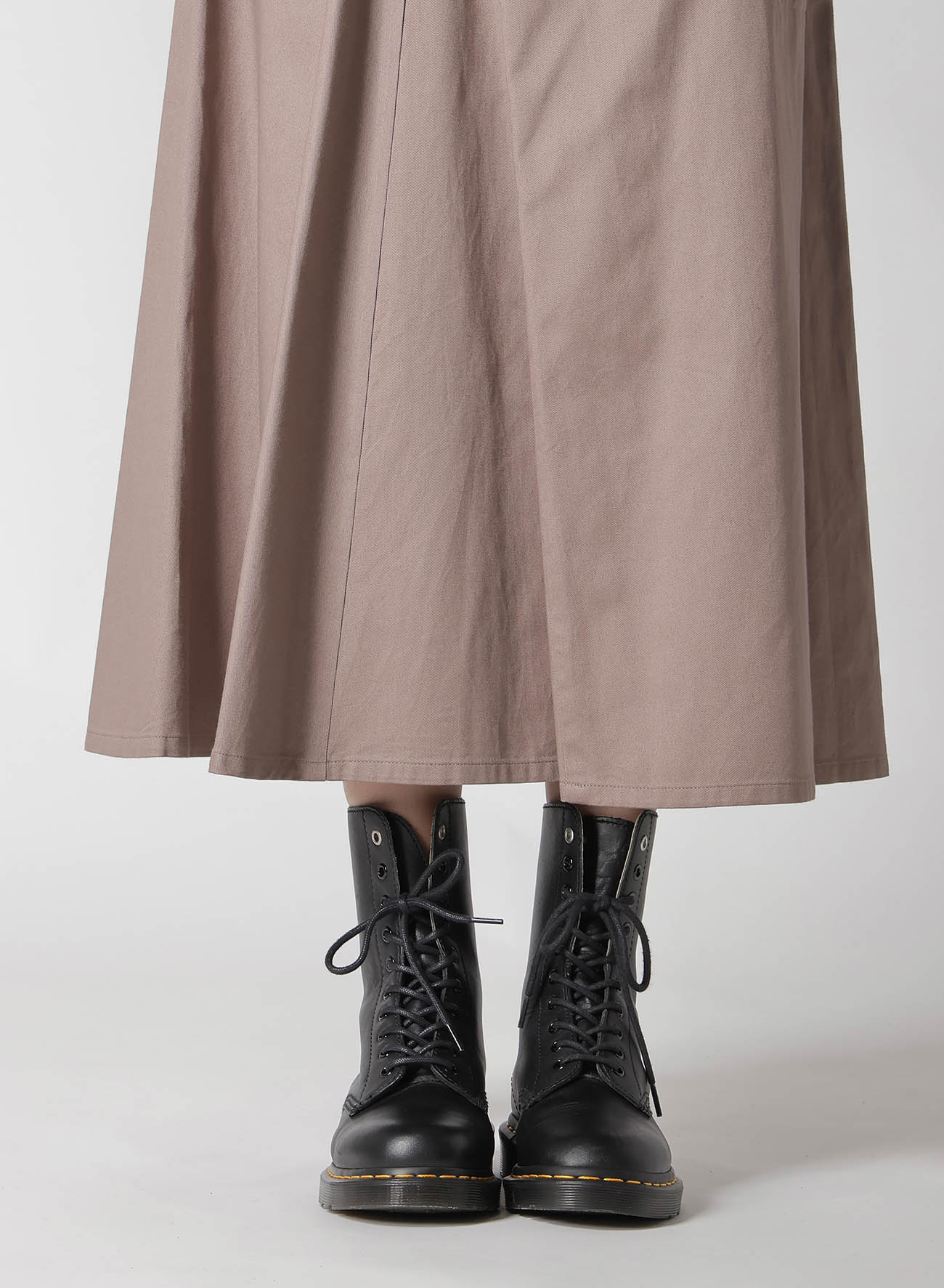 [Y's BORN PRODUCT] COTTON TWILL FLARE SKIRT WITH GUSSET