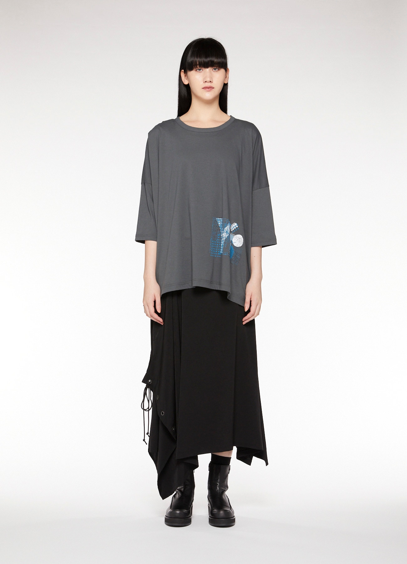 COTTON COLLAGE PRINT BIG T-SHIRT