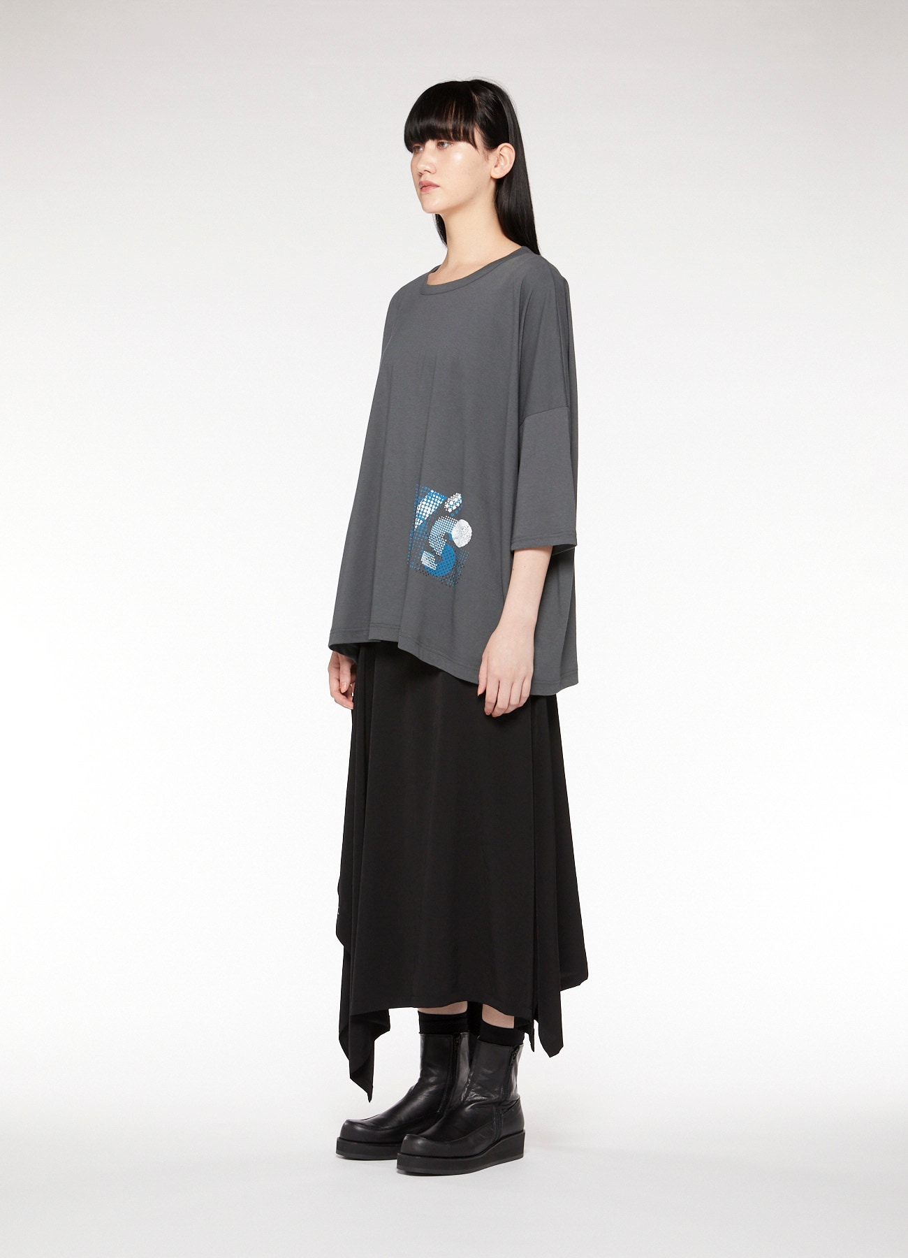 COTTON COLLAGE PRINT BIG T-SHIRT