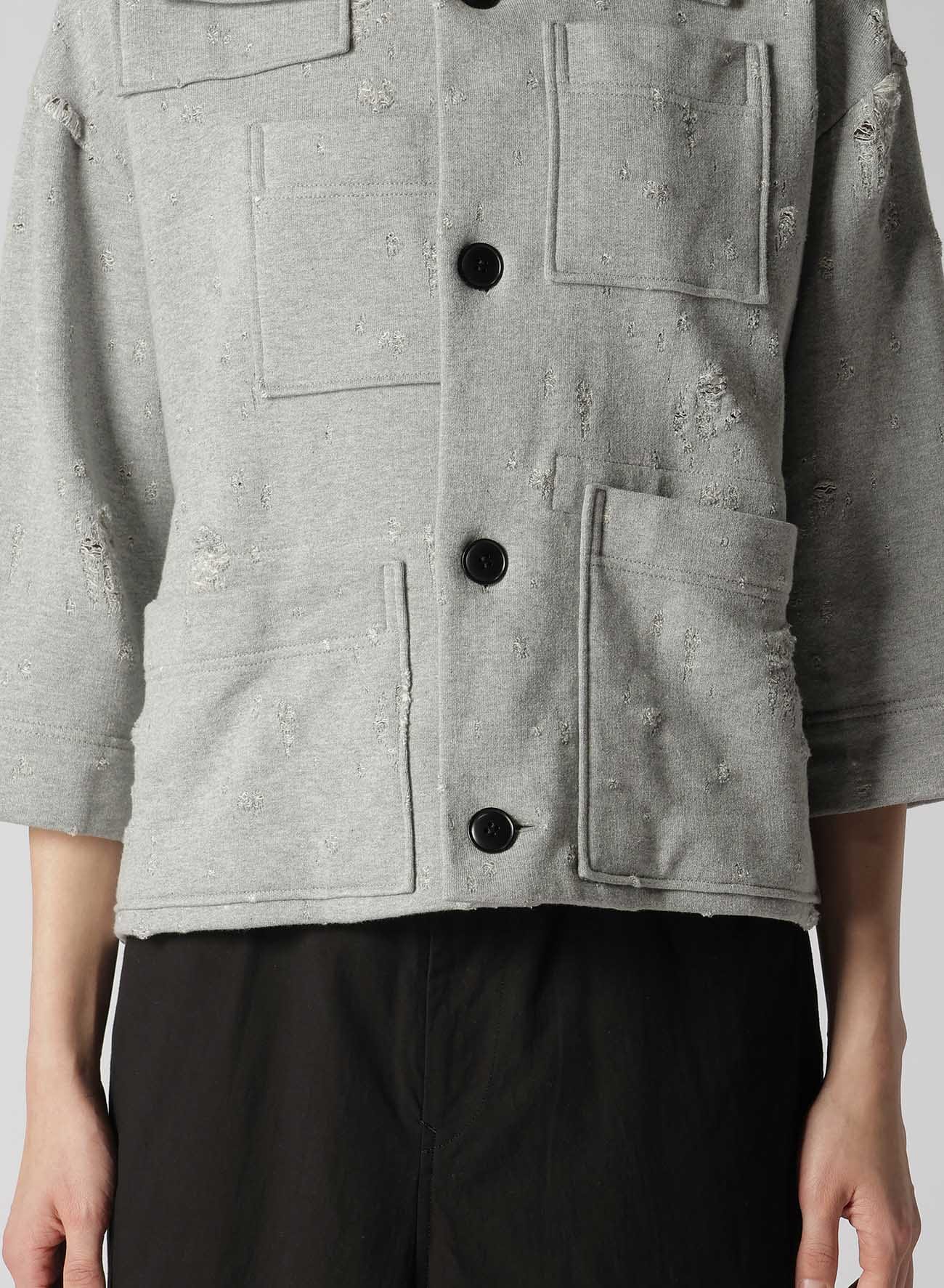 HOLED JQ FRENCH TERRY POCKET JACKET