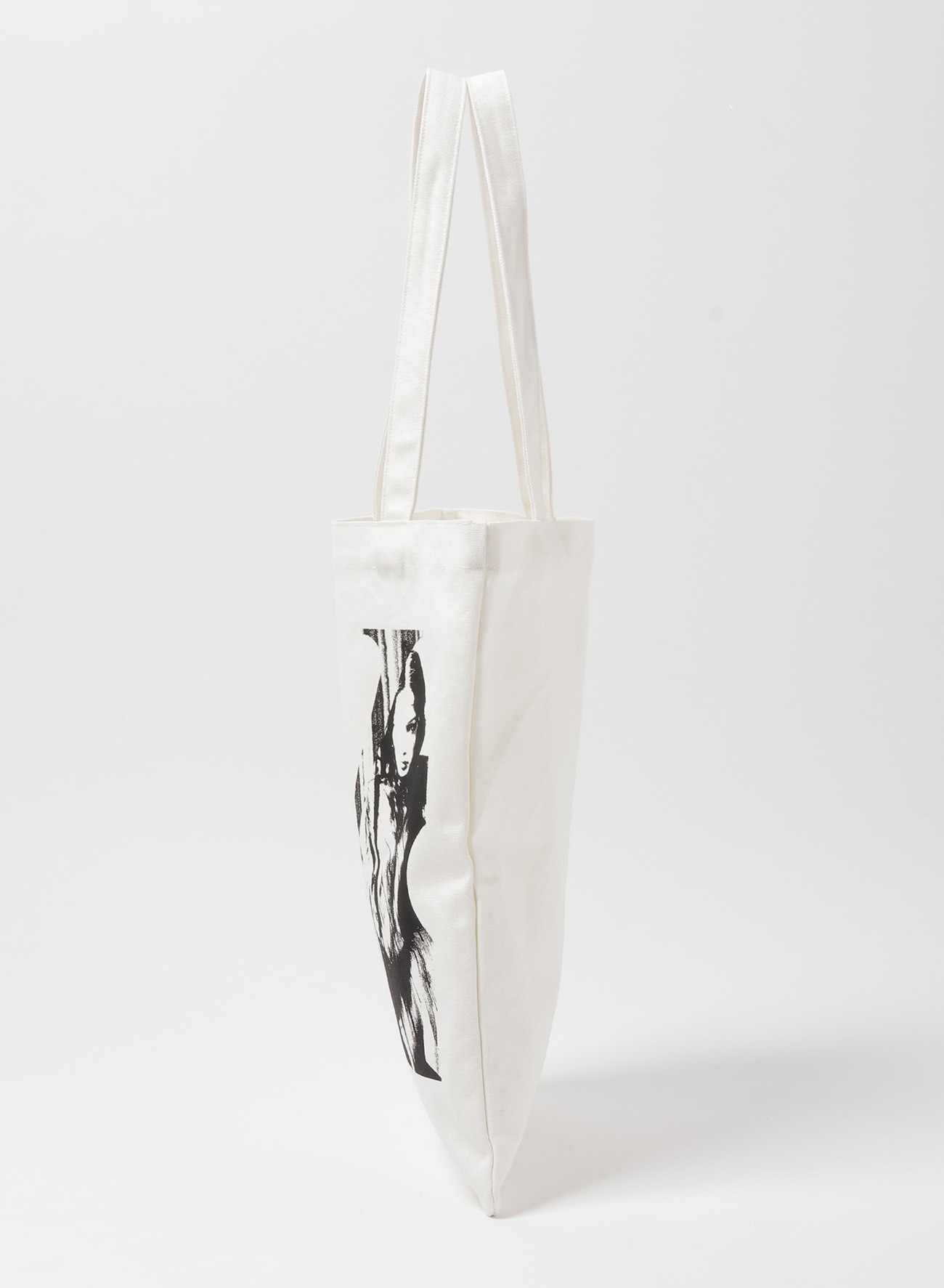 Y's x MAX VADUKUL]PICTURE PIGMENT COTTON TOTE BAG(FREE SIZE White 