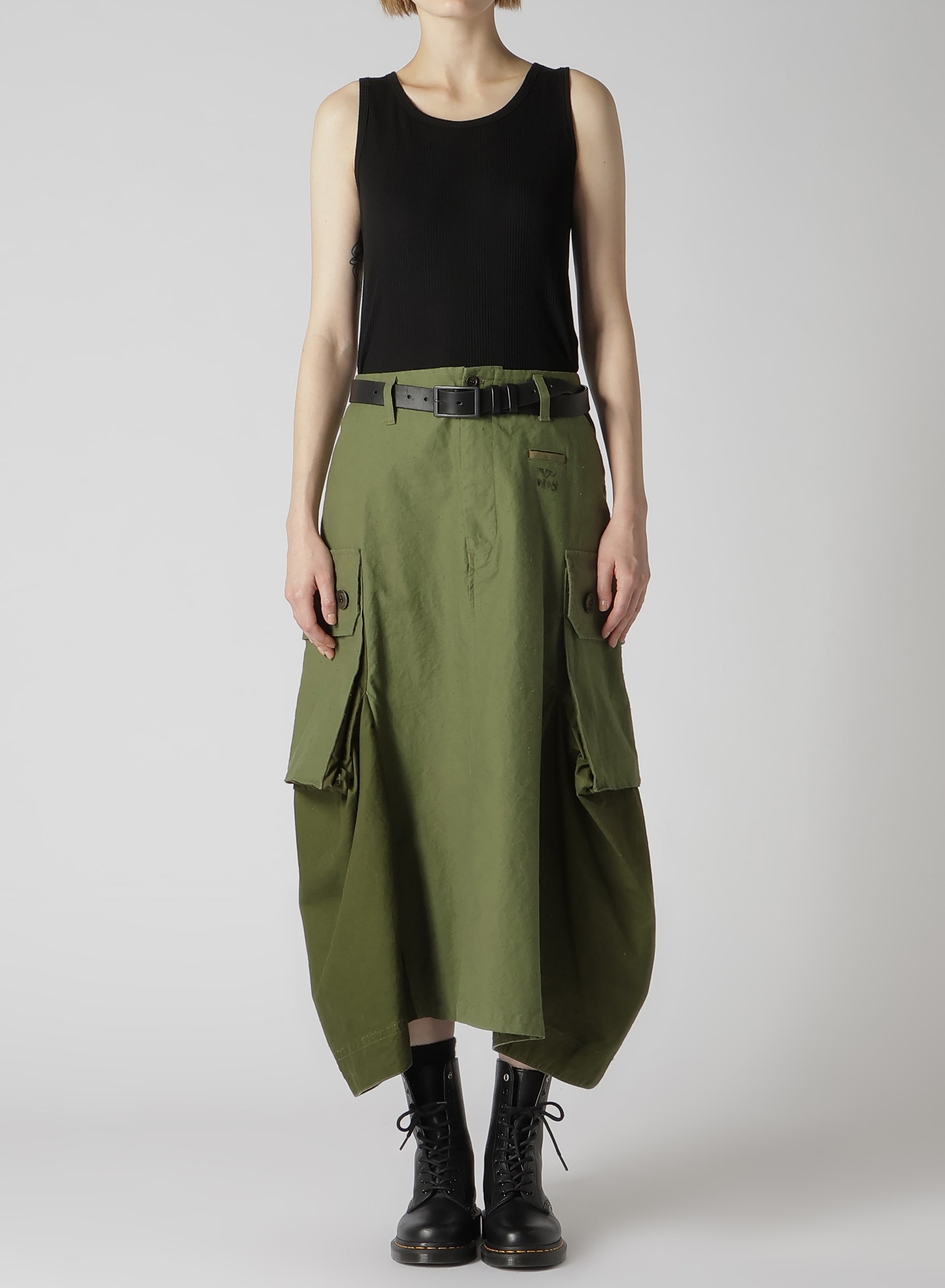 MILITARY TENT CLOTH CARGO PANTS-STYLE SKIRT