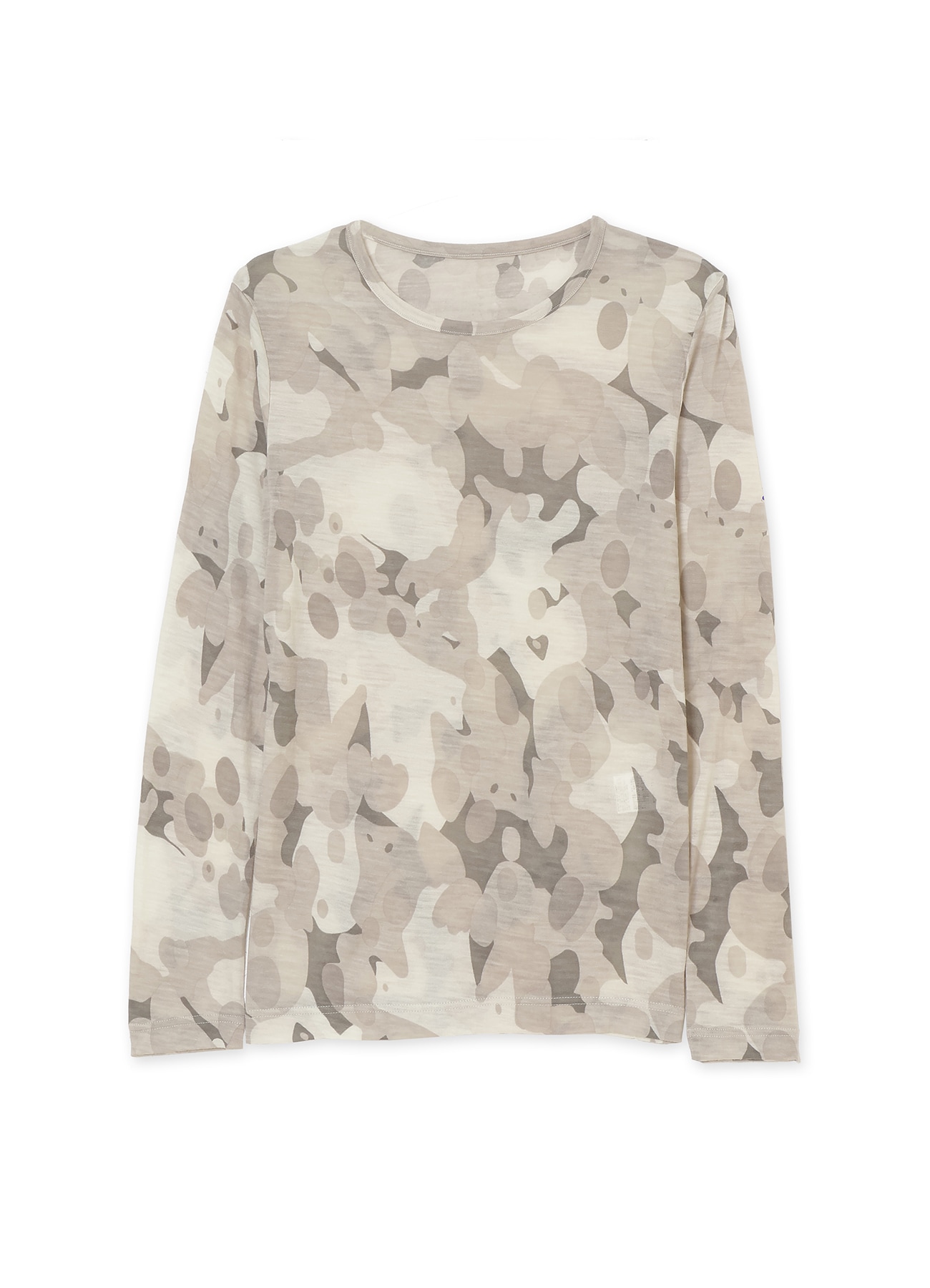 WOOL CAMOFRAGE LONG SLEEVE T-SHIRT