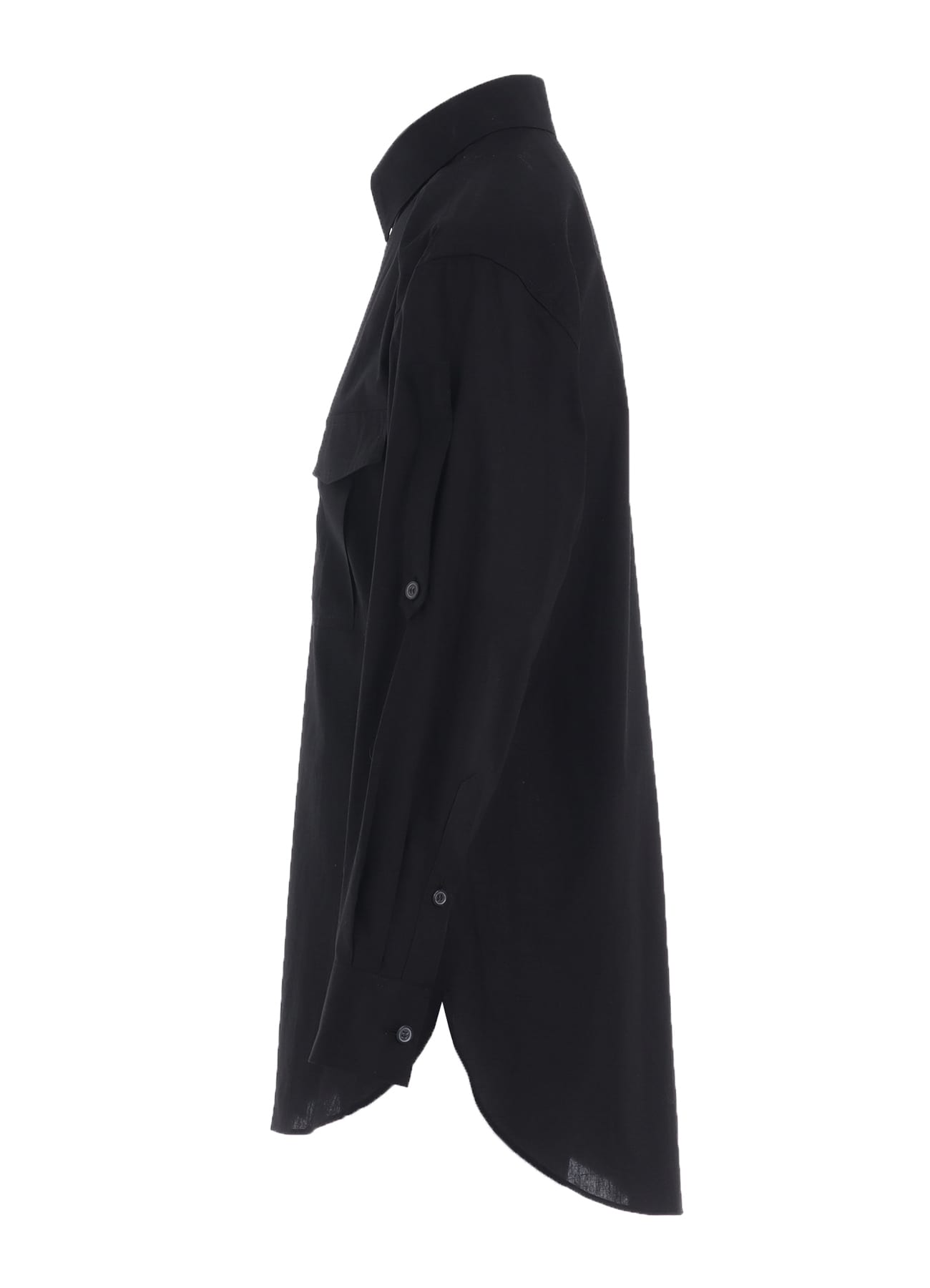COTTON LAWN DOUBLE POCKET BLOUSE(XS Black): Y's｜THE SHOP