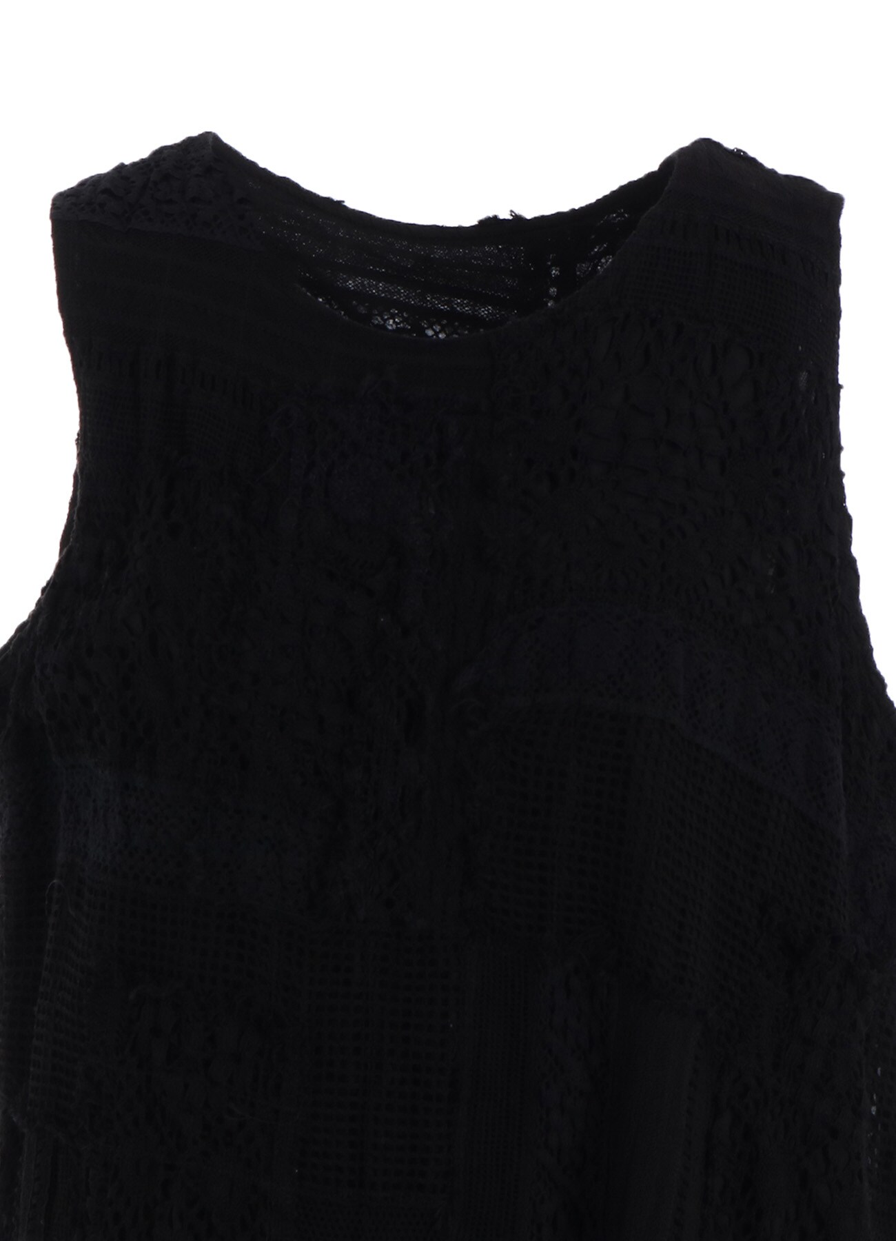 LACE PATCHWORK SLEEVELESS DRESS