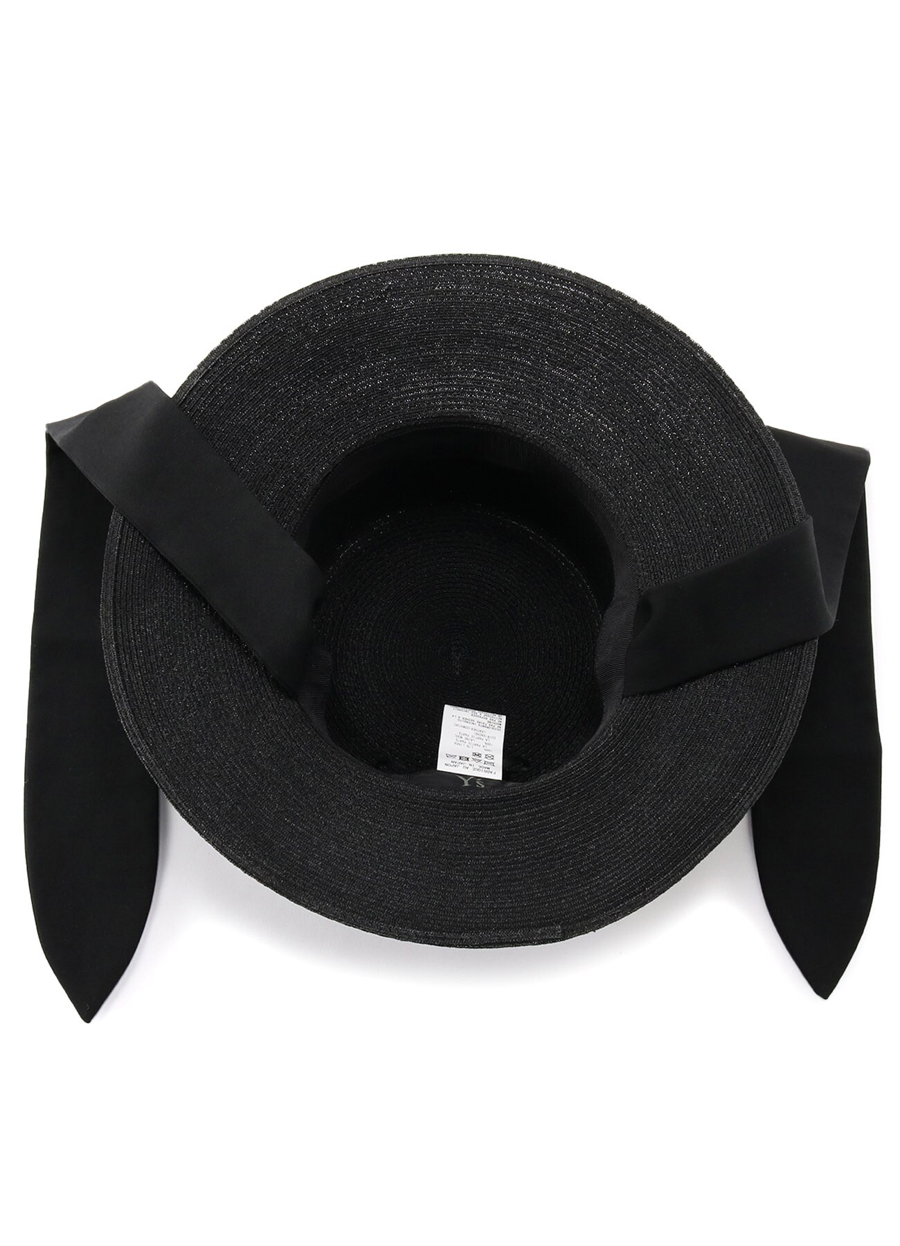 Linen Braid Ribbon Boater Free Size Black Vintage The Shop Yohji Yamamoto