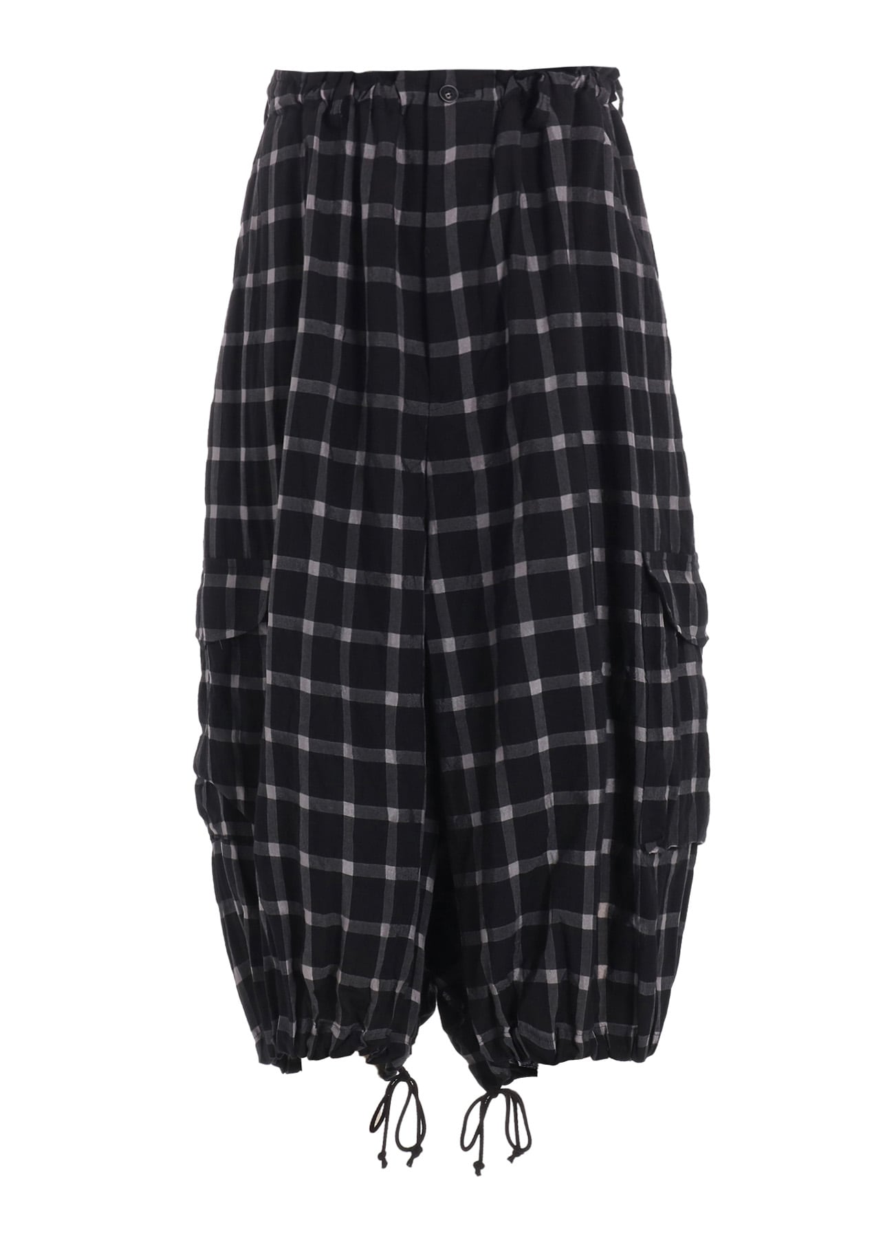 COTTON CUPRO PLAID PANTS