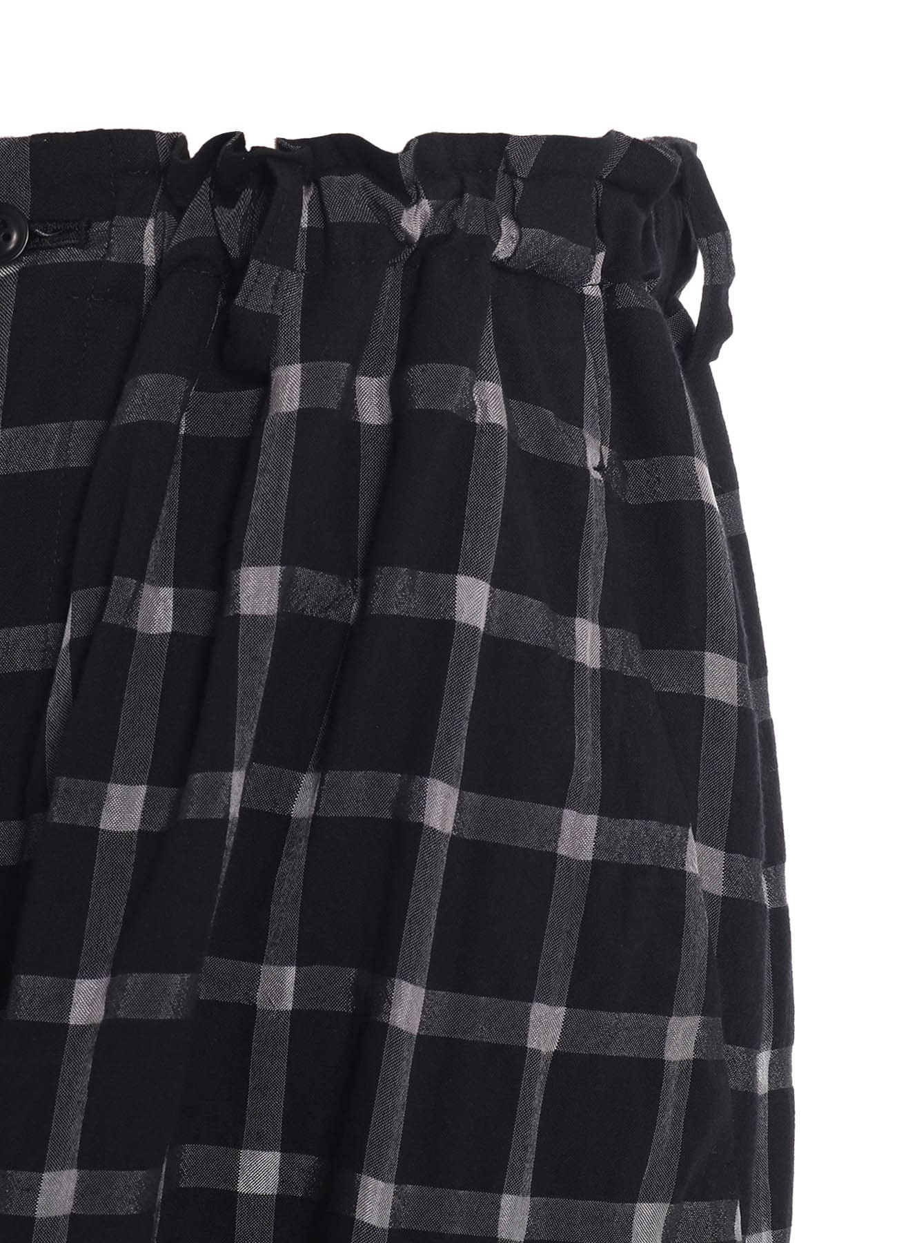COTTON CUPRO PLAID PANTS