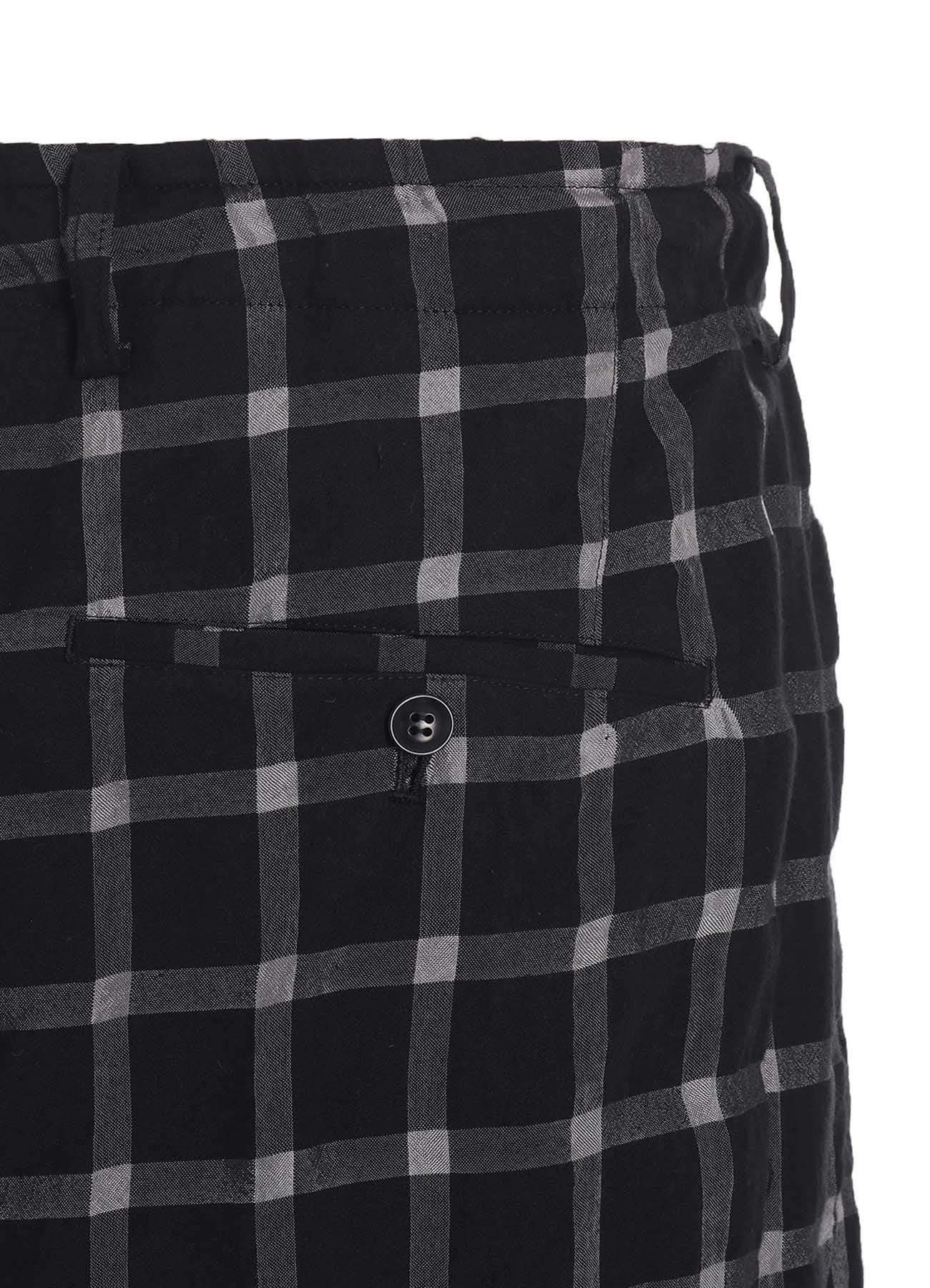 COTTON CUPRO PLAID PANTS